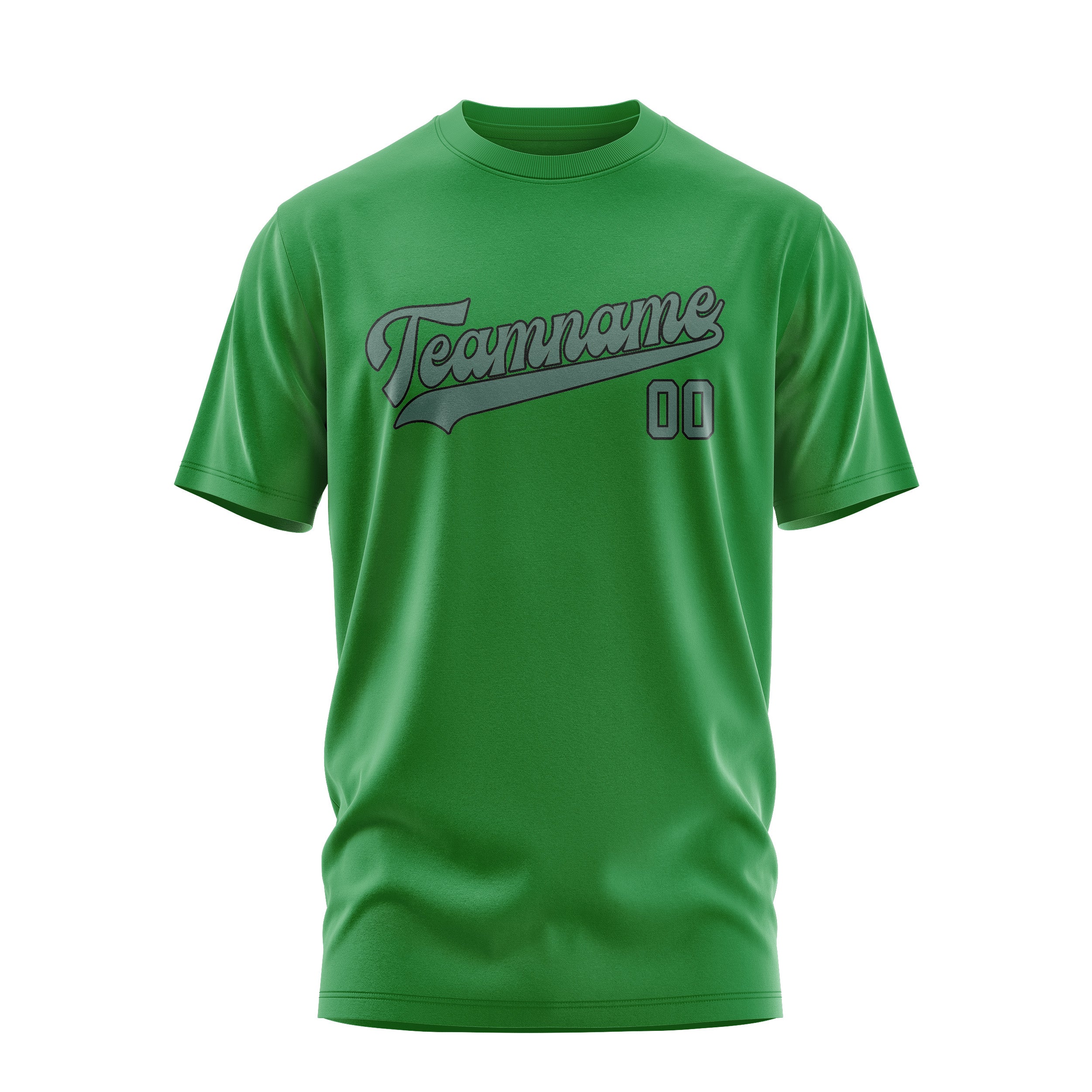Maßgeschneidertes Smaragdgrün Blaugrün T-Shirt
