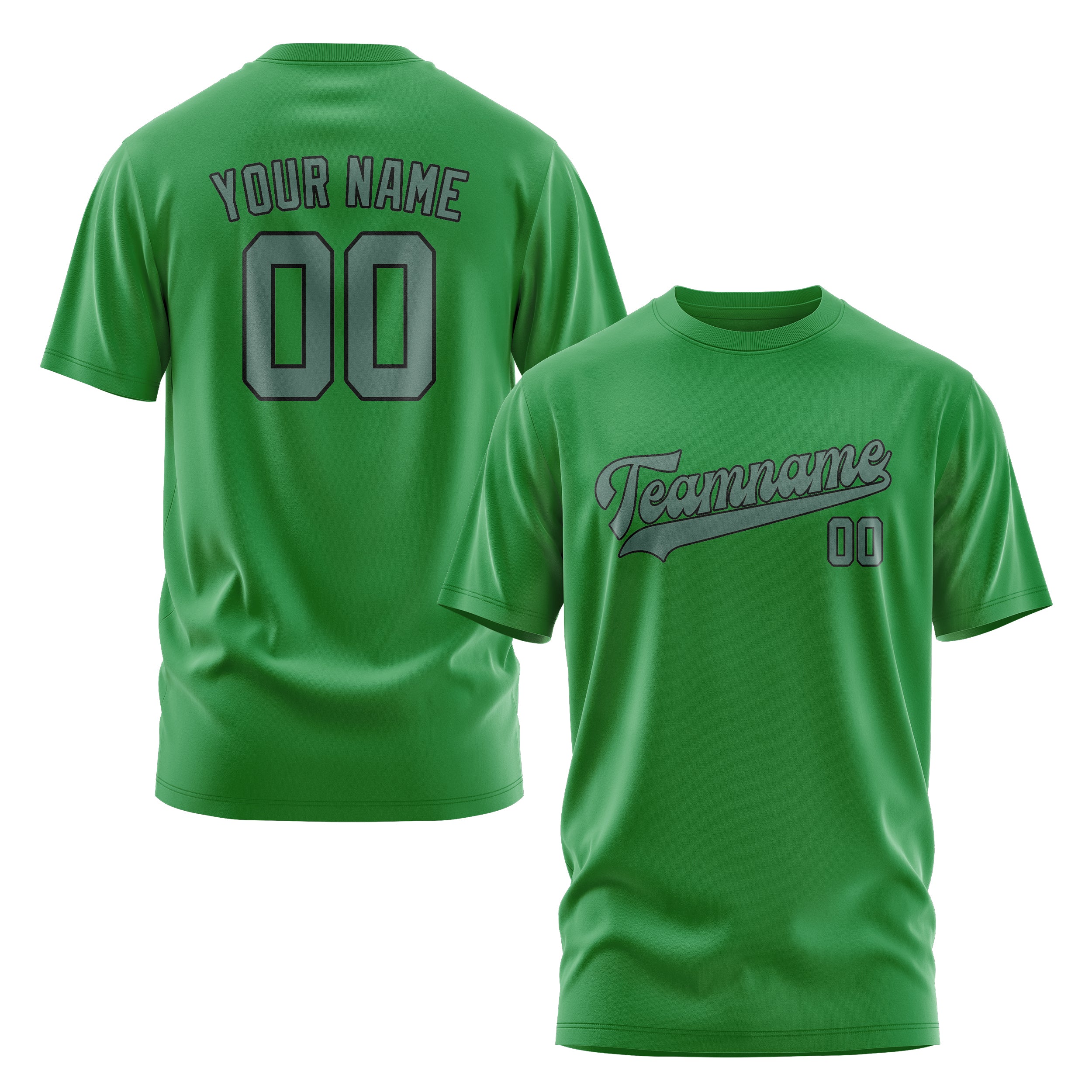Maßgeschneidertes Smaragdgrün Blaugrün T-Shirt