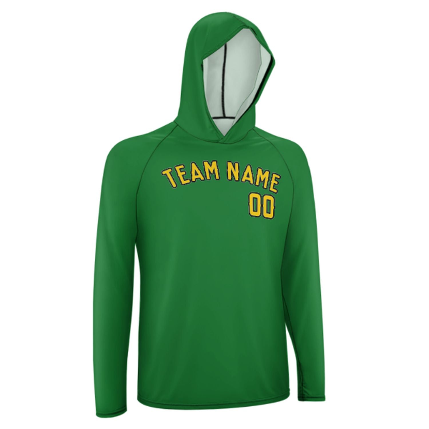 Maßgeschneidertes Smaragdgrün Gold UV-Hoodie