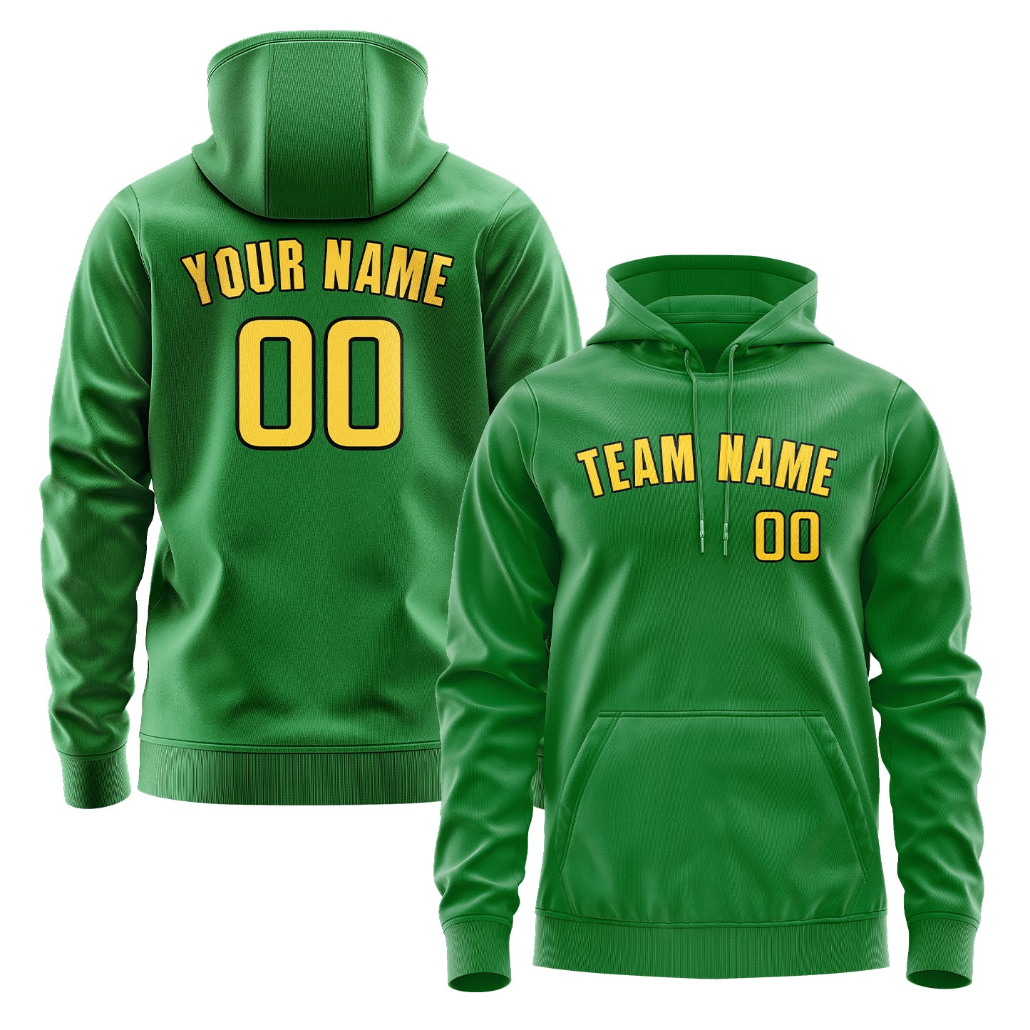 Maßgeschneidertes Smaragdgrün Gold Hoodie