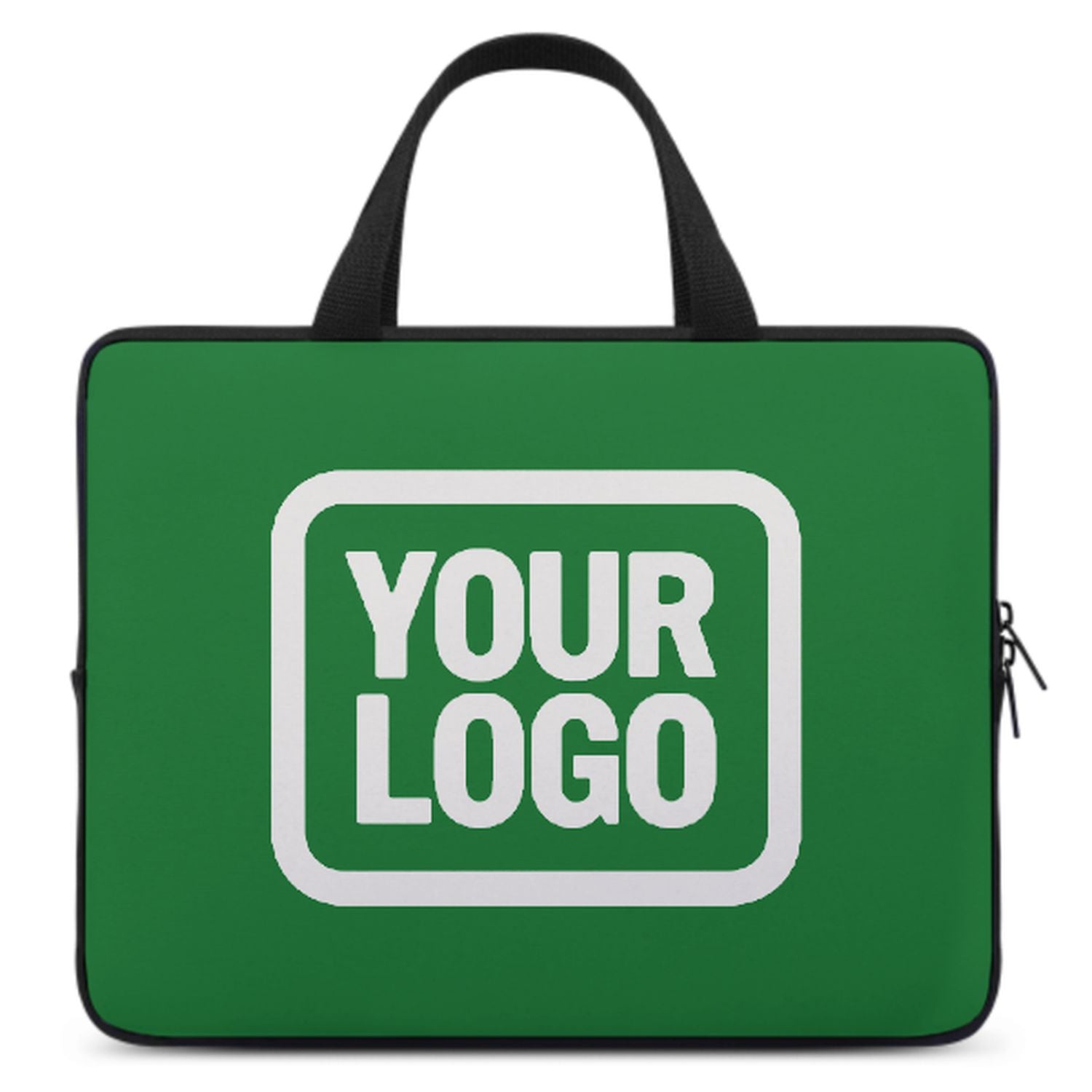 Maßgeschneidertes Smaragdgrün White Laptop Tasche