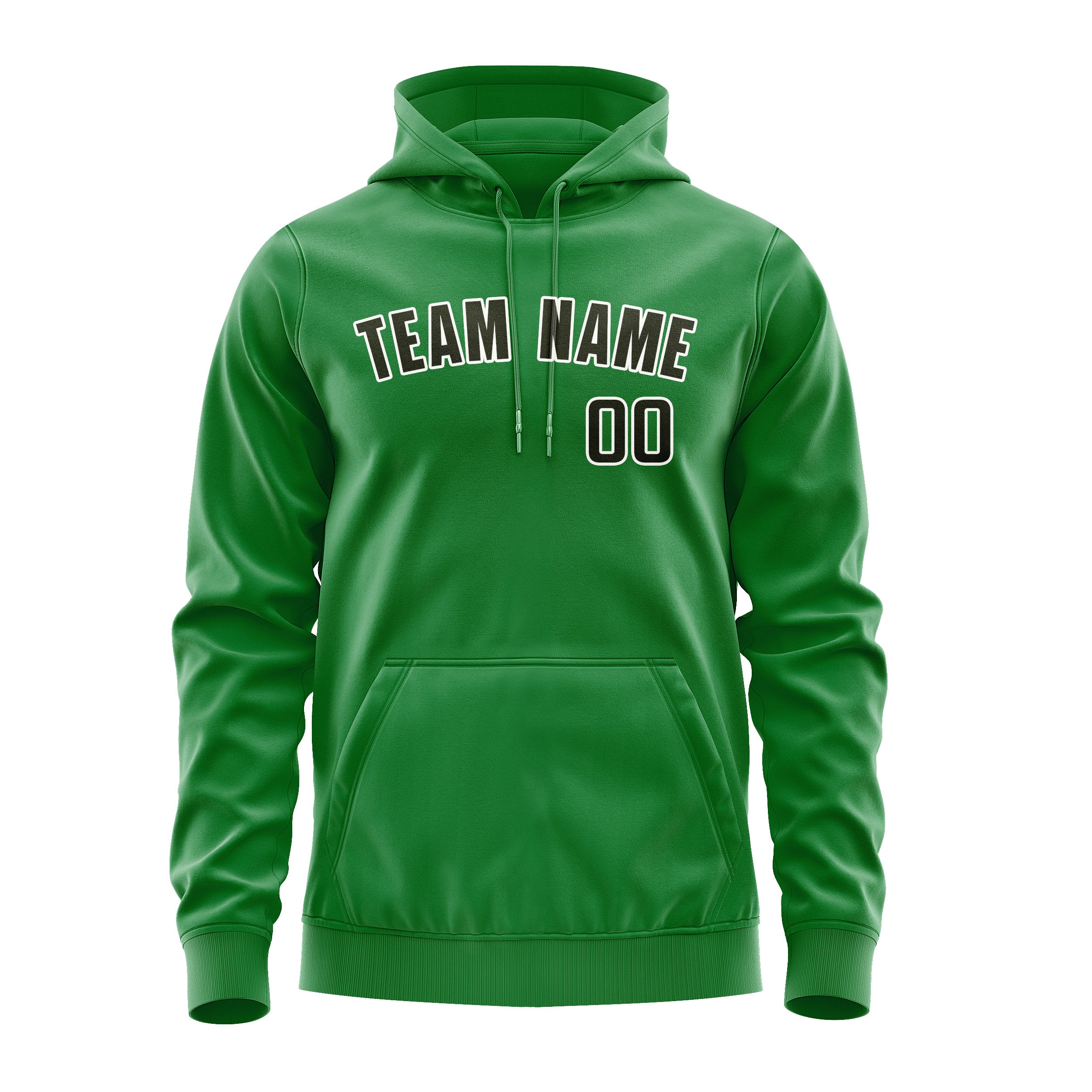 Maßgeschneidertes Smaragdgrün Dunkles Oliv Hoodie