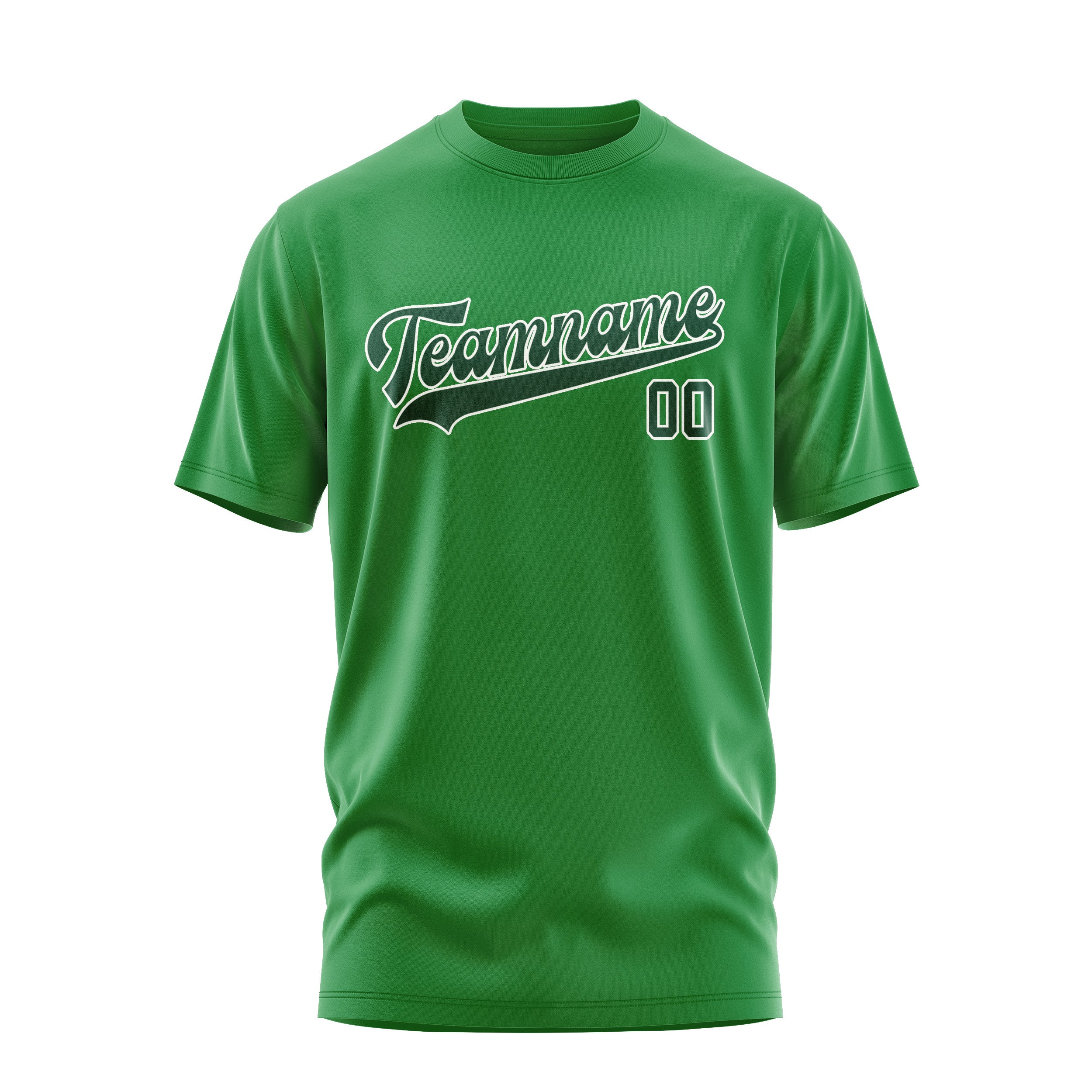 Maßgeschneidertes Smaragdgrün Moosgrün T-Shirt