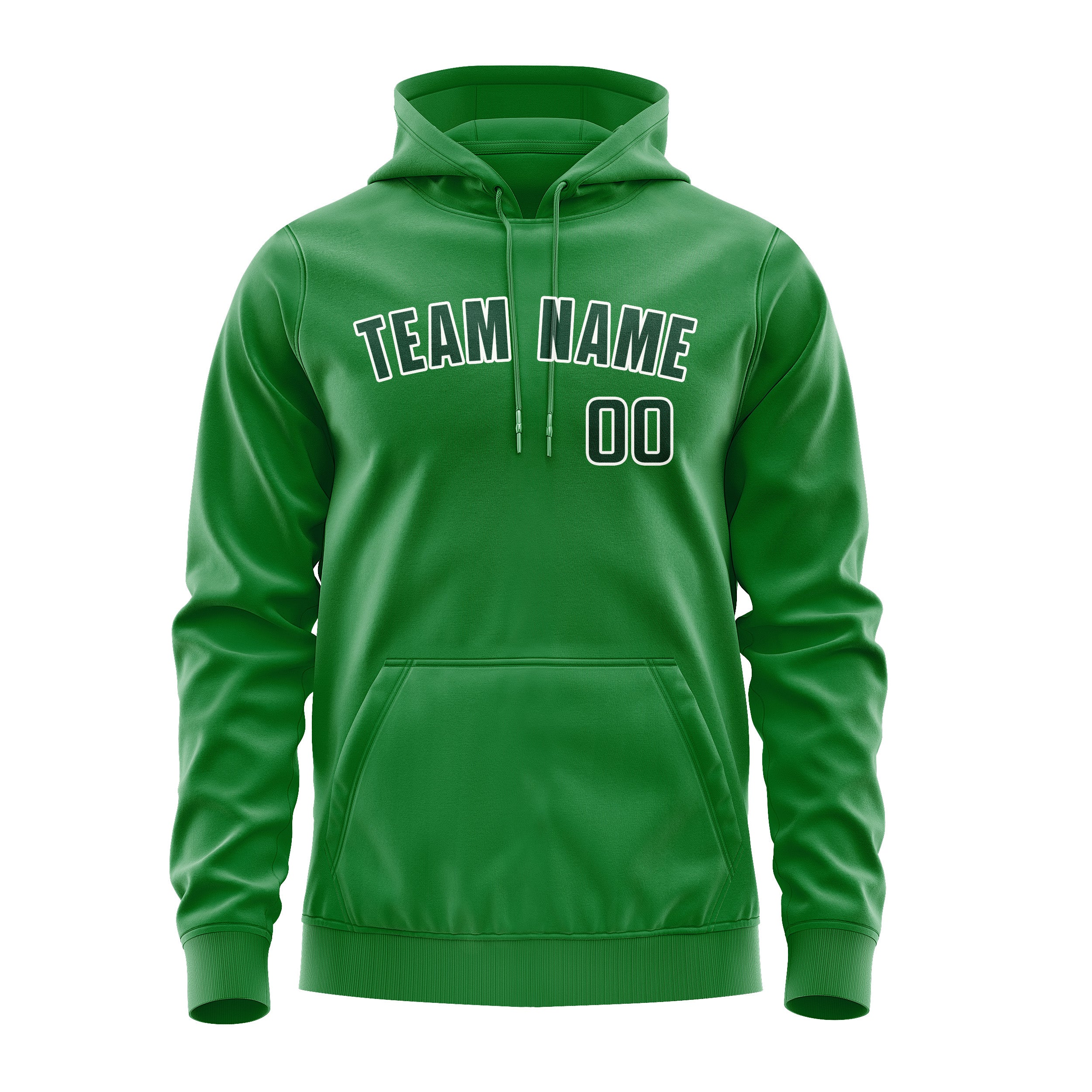 Maßgeschneidertes Smaragdgrün Moosgrün Hoodie