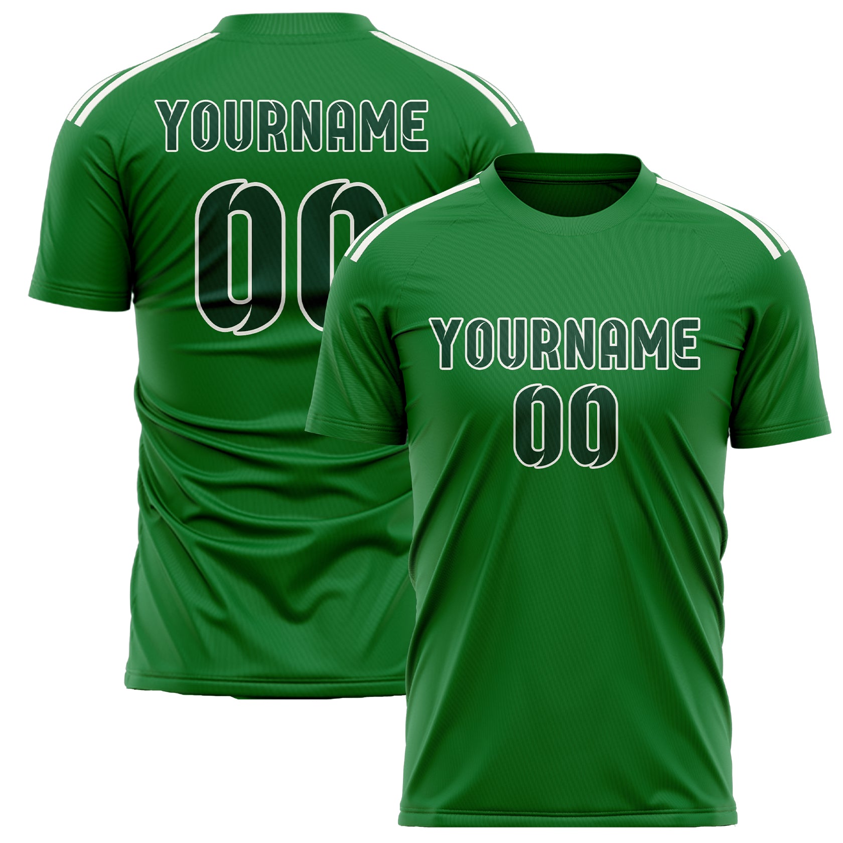 Benutzerdefiniertes Professionelles Smaragdgrün Moosgrün Fußballtrikot