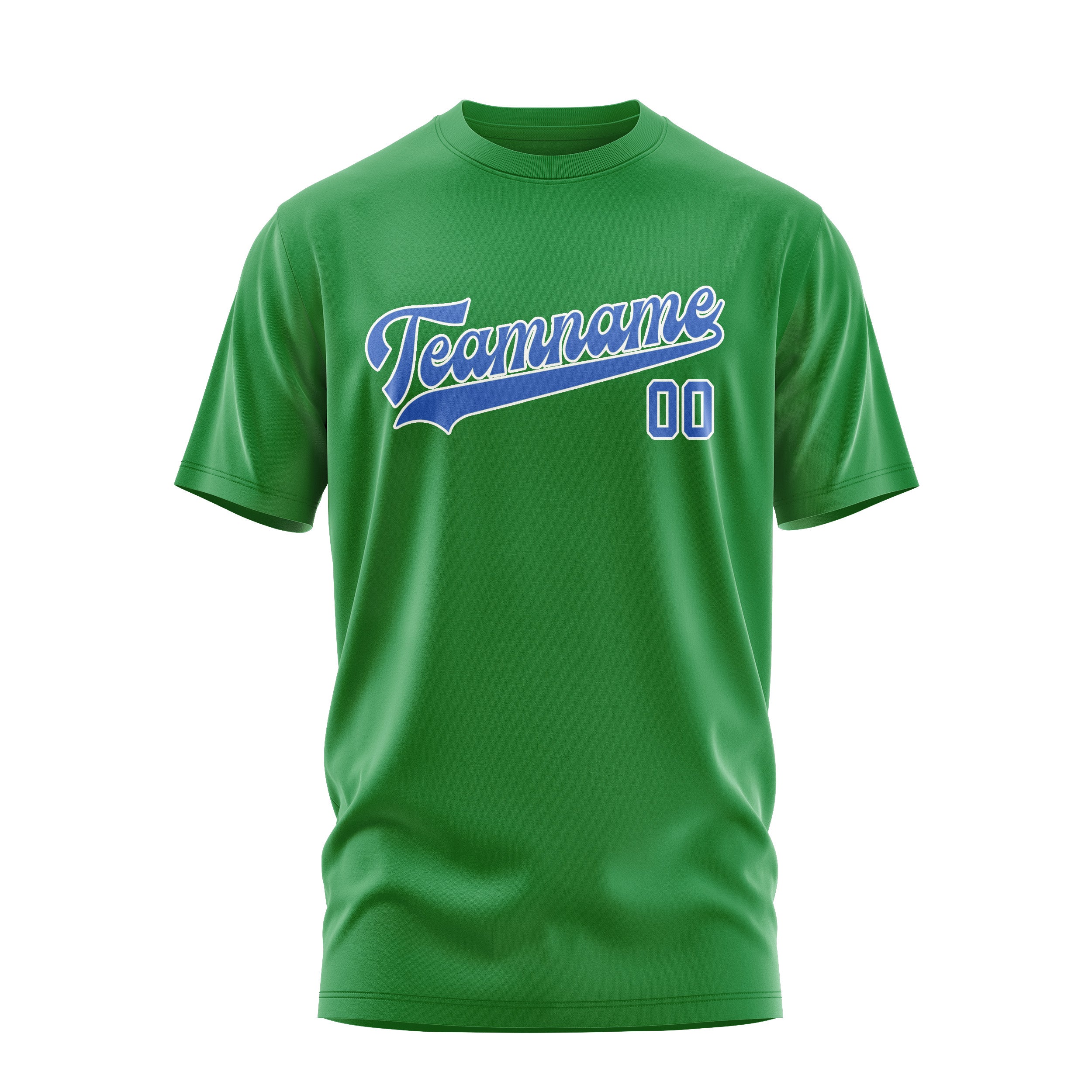 Maßgeschneidertes Smaragdgrün Himmelblau T-Shirt