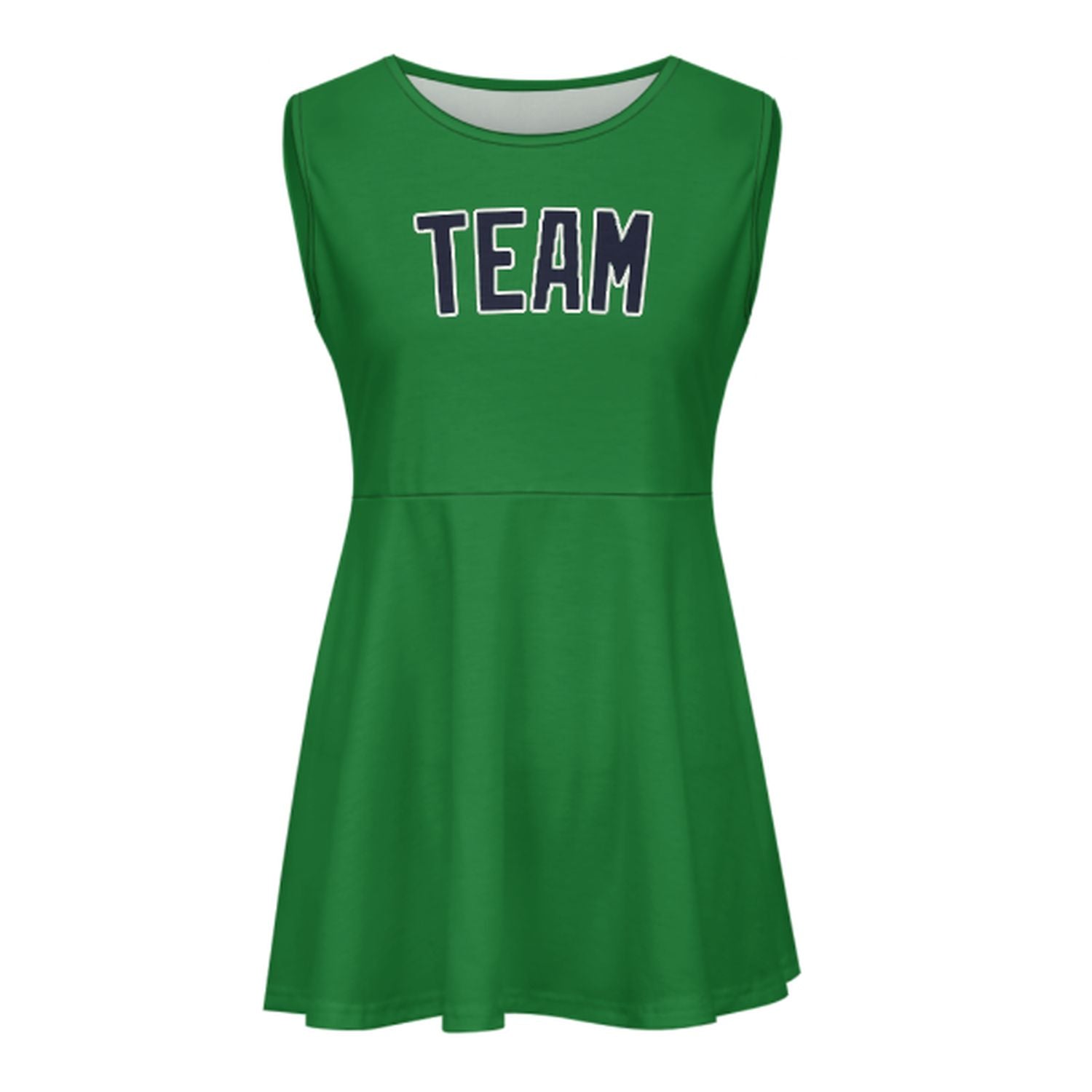 Maßgeschneidertes Smaragdgrün Stahlblau Cheerleader-Kleid