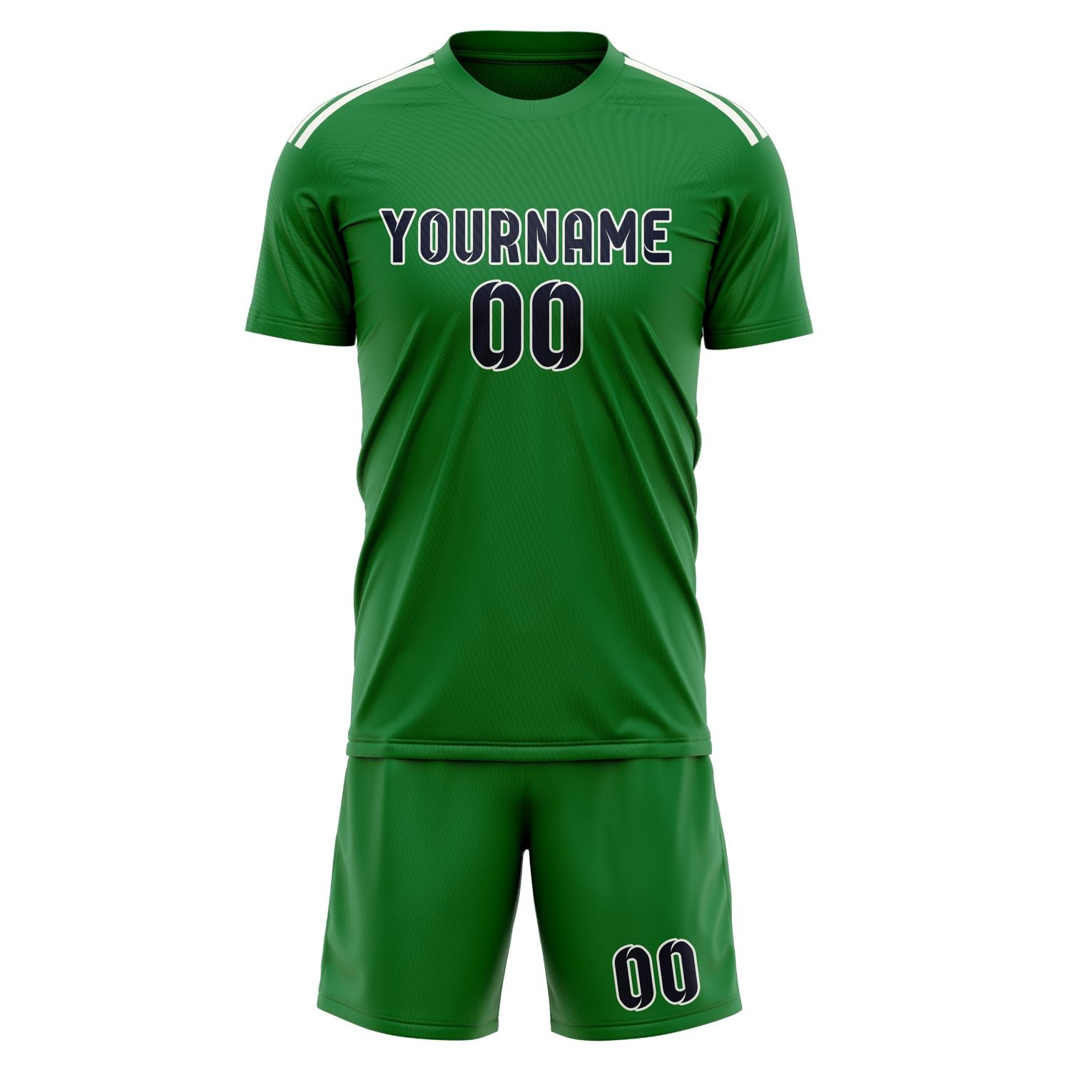 Maßgeschneidertes Professionelles Smaragdgrün Stahlblau Fußballtrikot-Set