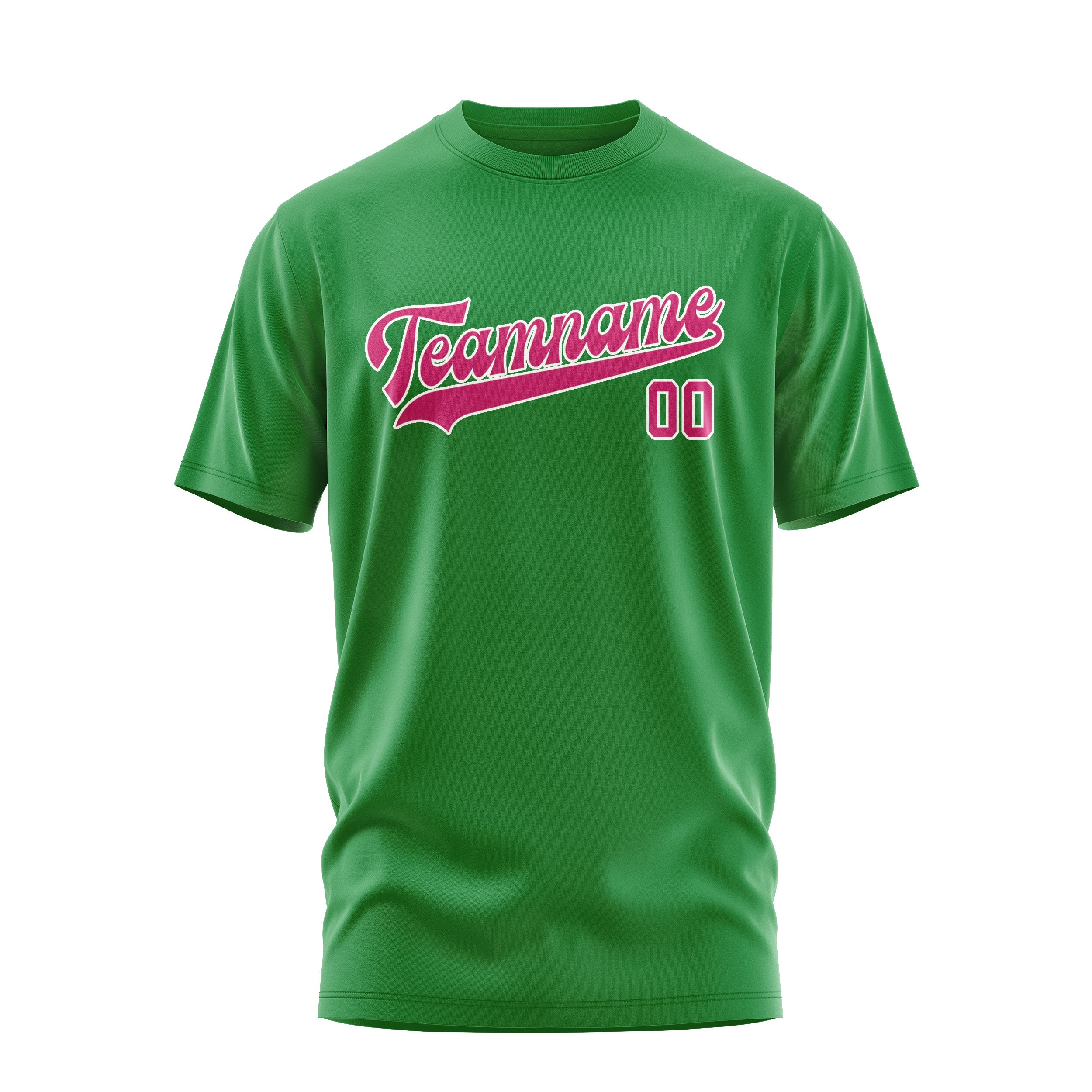 Maßgeschneidertes Smaragdgrün Rosarot T-Shirt