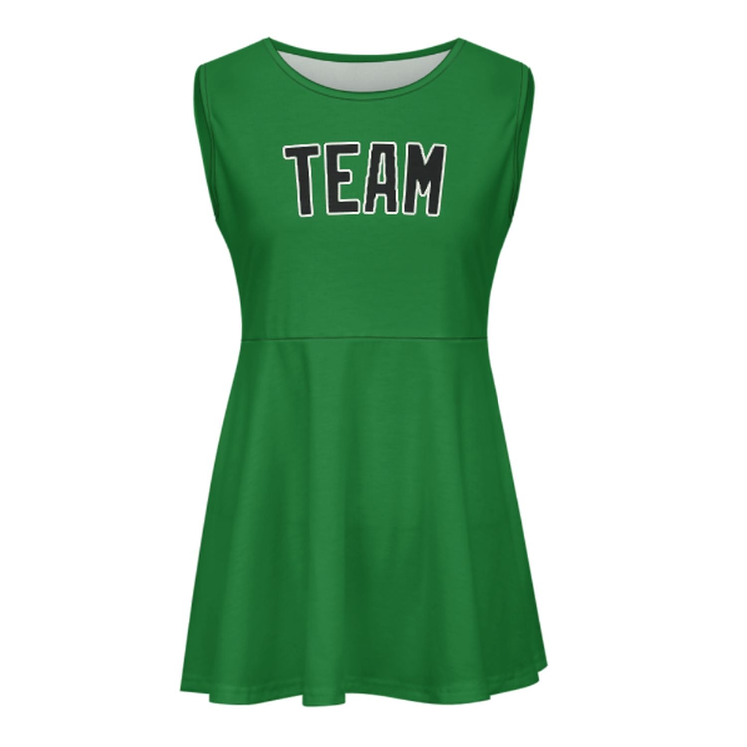 Maßgeschneidertes Smaragdgrün Schwarz Cheerleader-Kleid