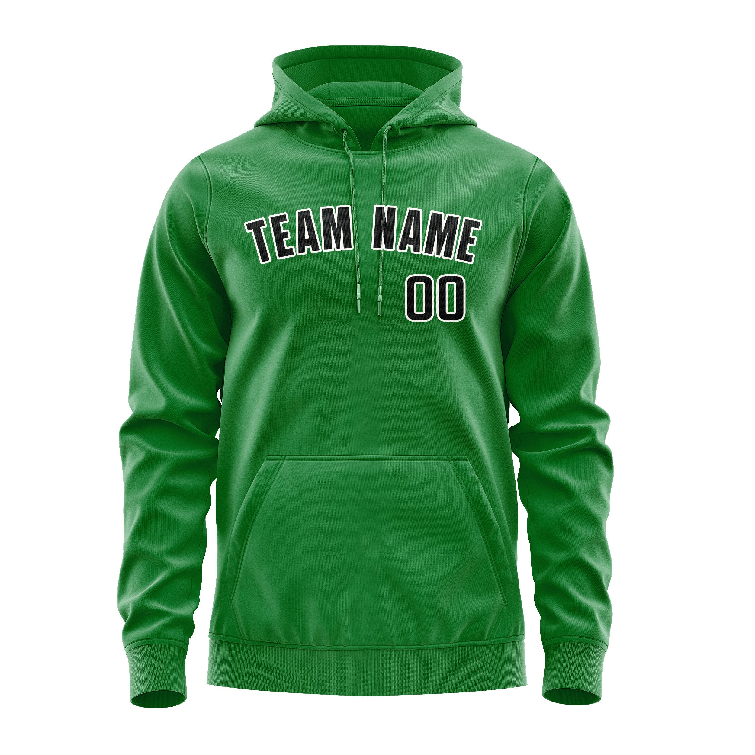 Maßgeschneidertes Smaragdgrün Schwarz Hoodie