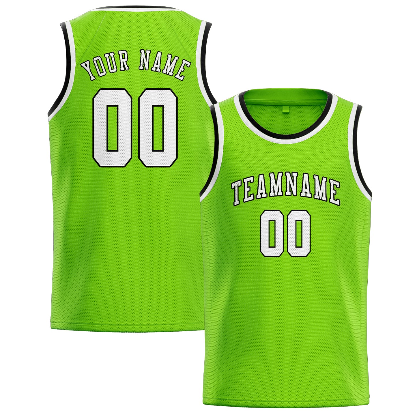Benutzerdefiniertes Professionelles Smaragdgrün Weiß Basketballtrikot