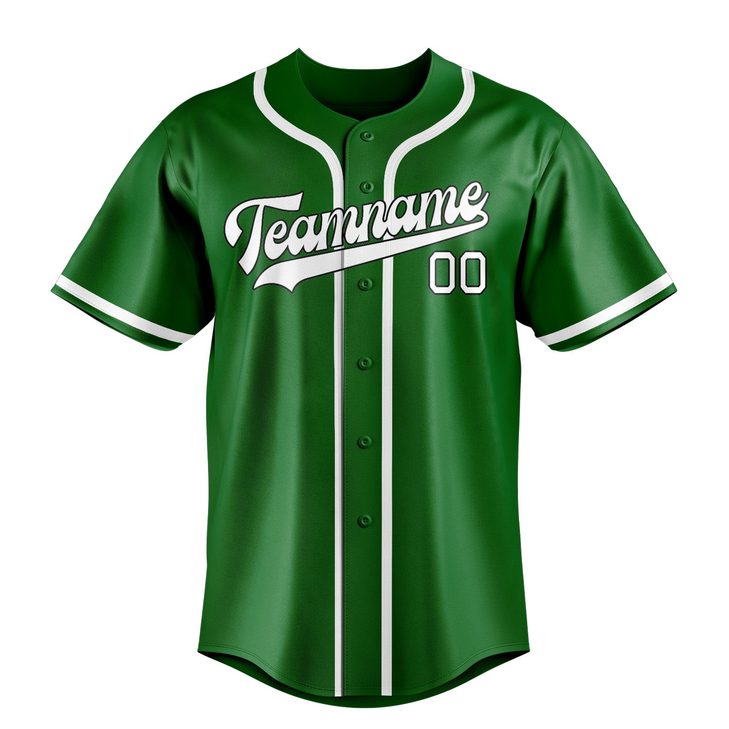Benutzerdefiniertes Professionelles Smaragdgrün Weiß Baseballtrikot