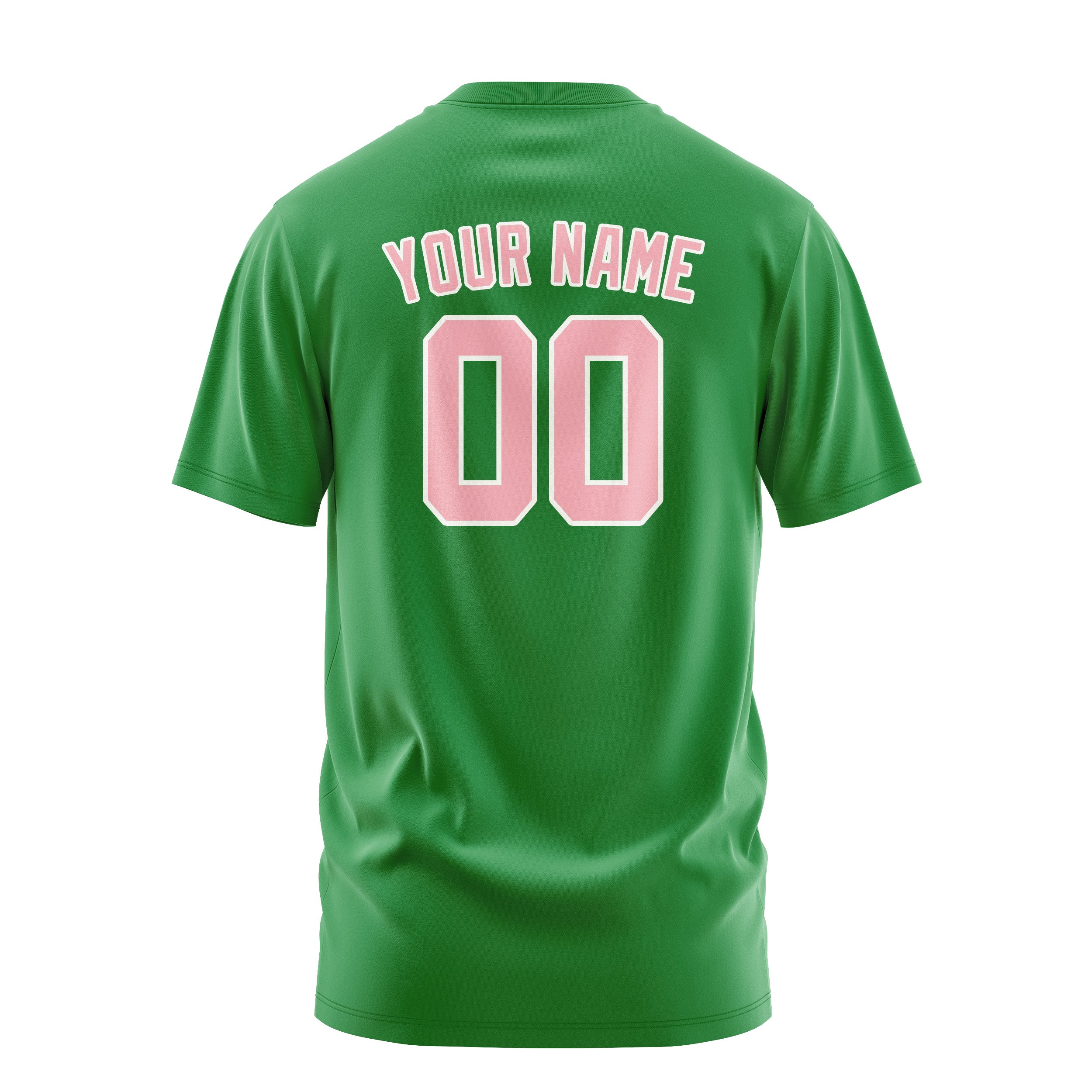 Maßgeschneidertes Smaragdgrün Rosa T-Shirt