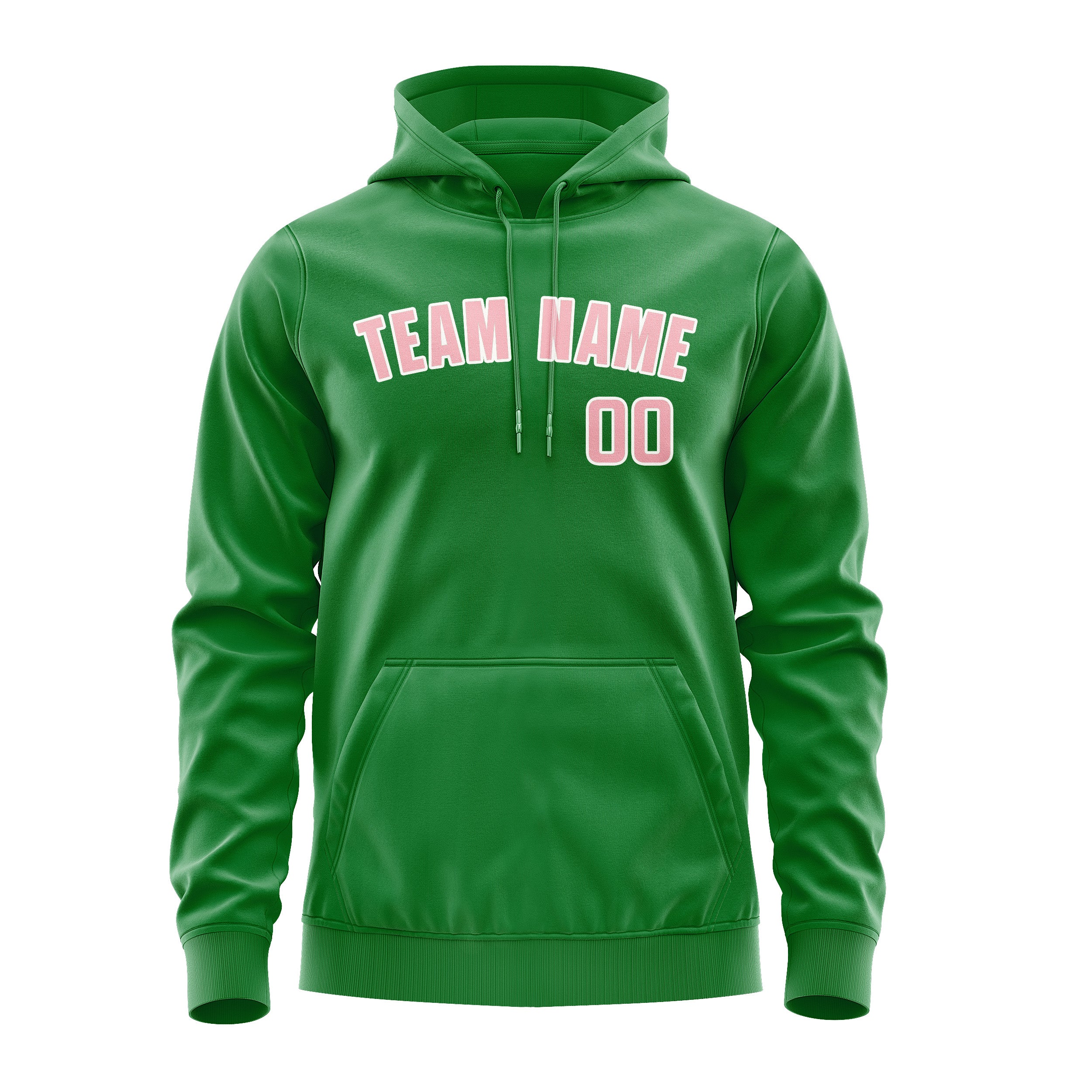 Maßgeschneidertes Smaragdgrün Rosa Hoodie