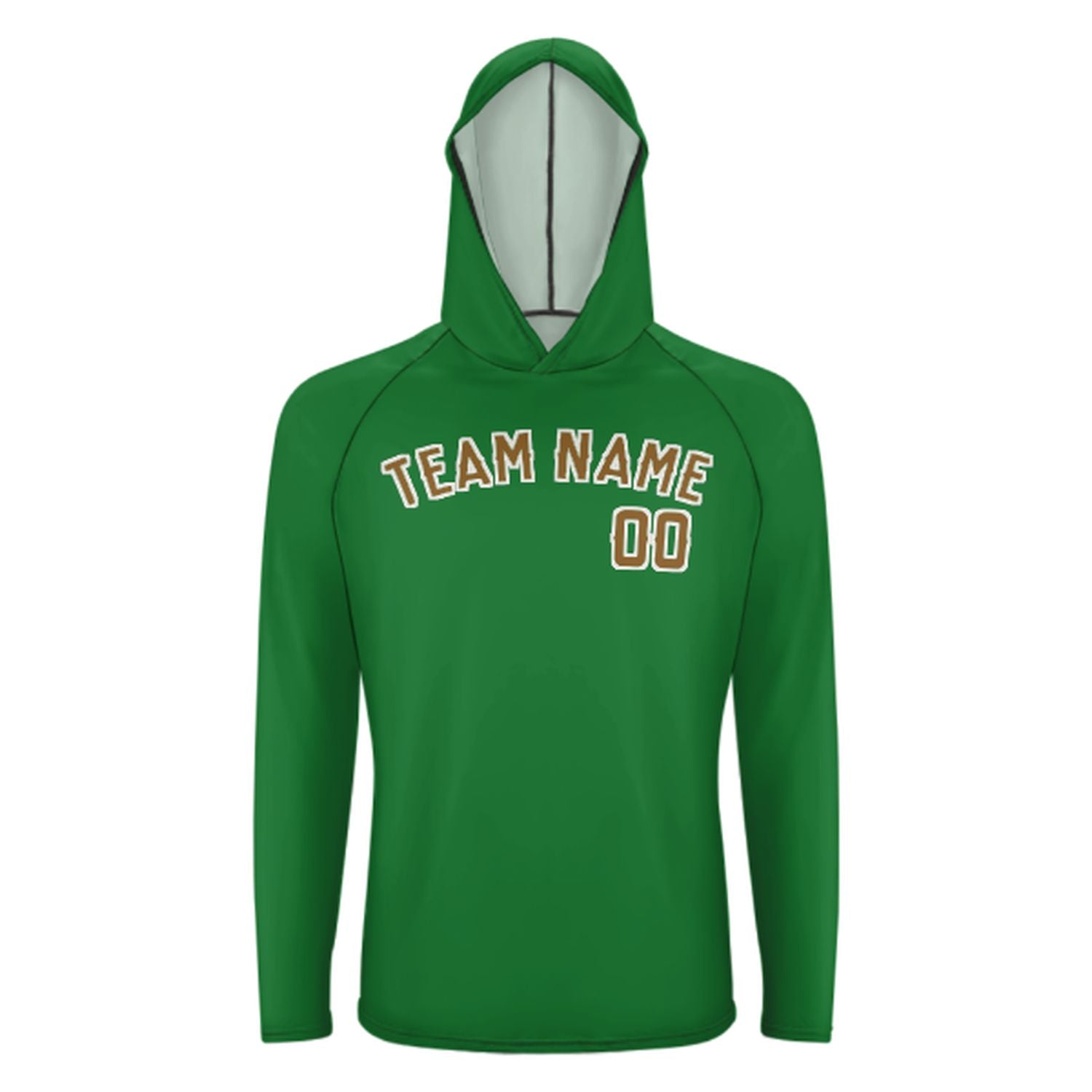 Maßgeschneidertes Smaragdgrün Khaki UV-Hoodie