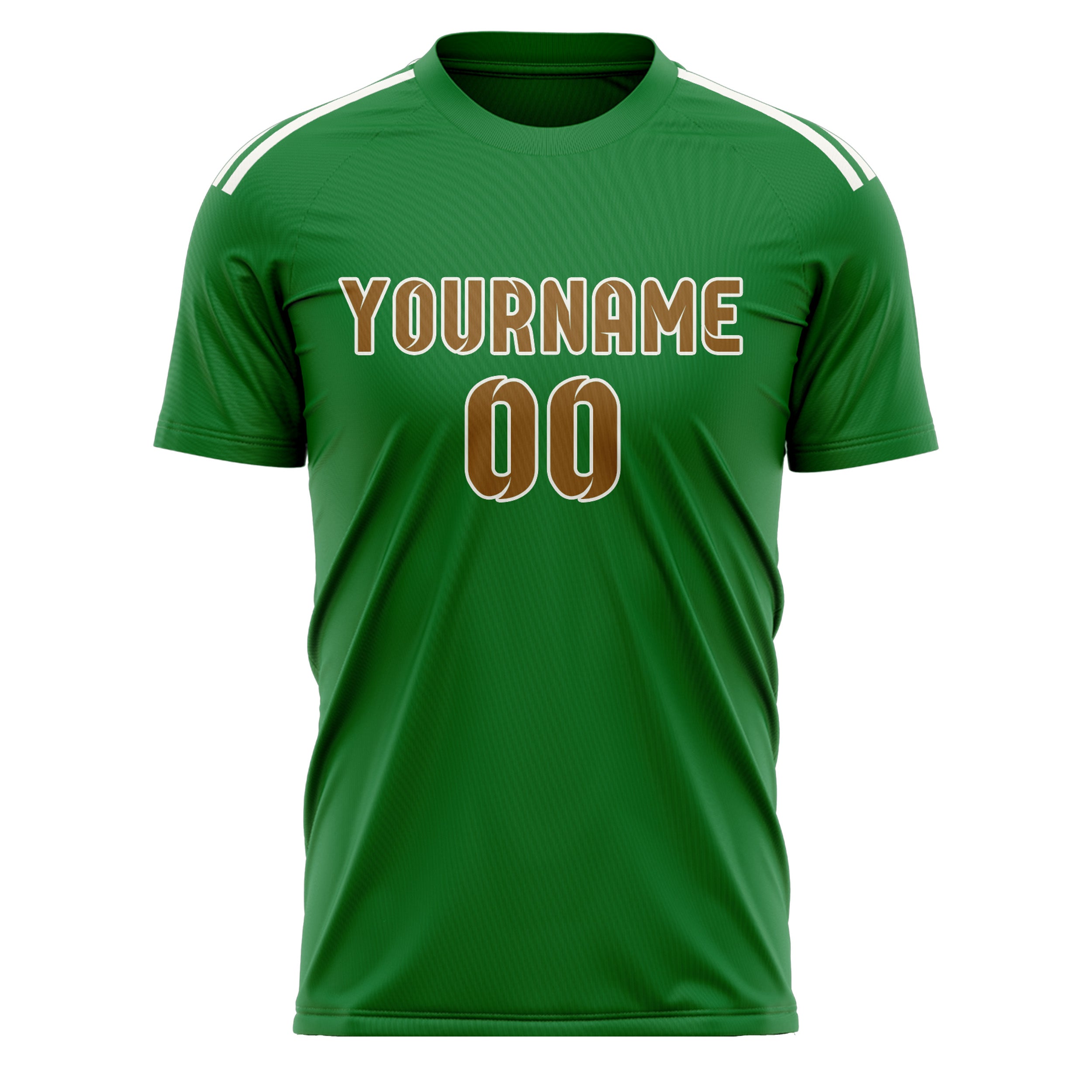 Benutzerdefiniertes Professionelles Smaragdgrün Khaki Fußballtrikot