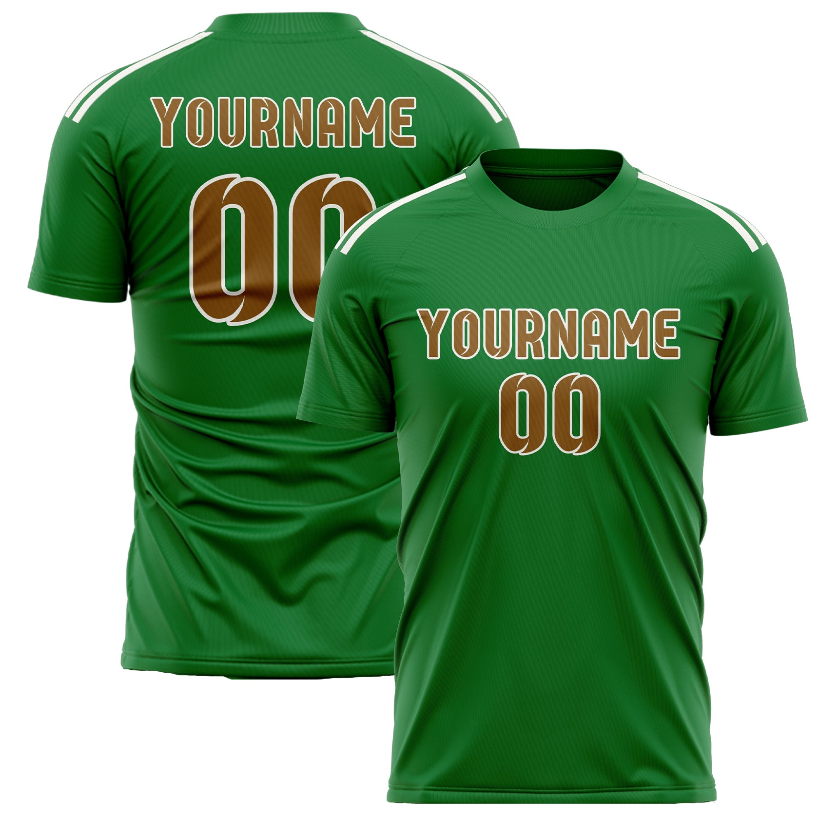 Benutzerdefiniertes Professionelles Smaragdgrün Khaki Fußballtrikot