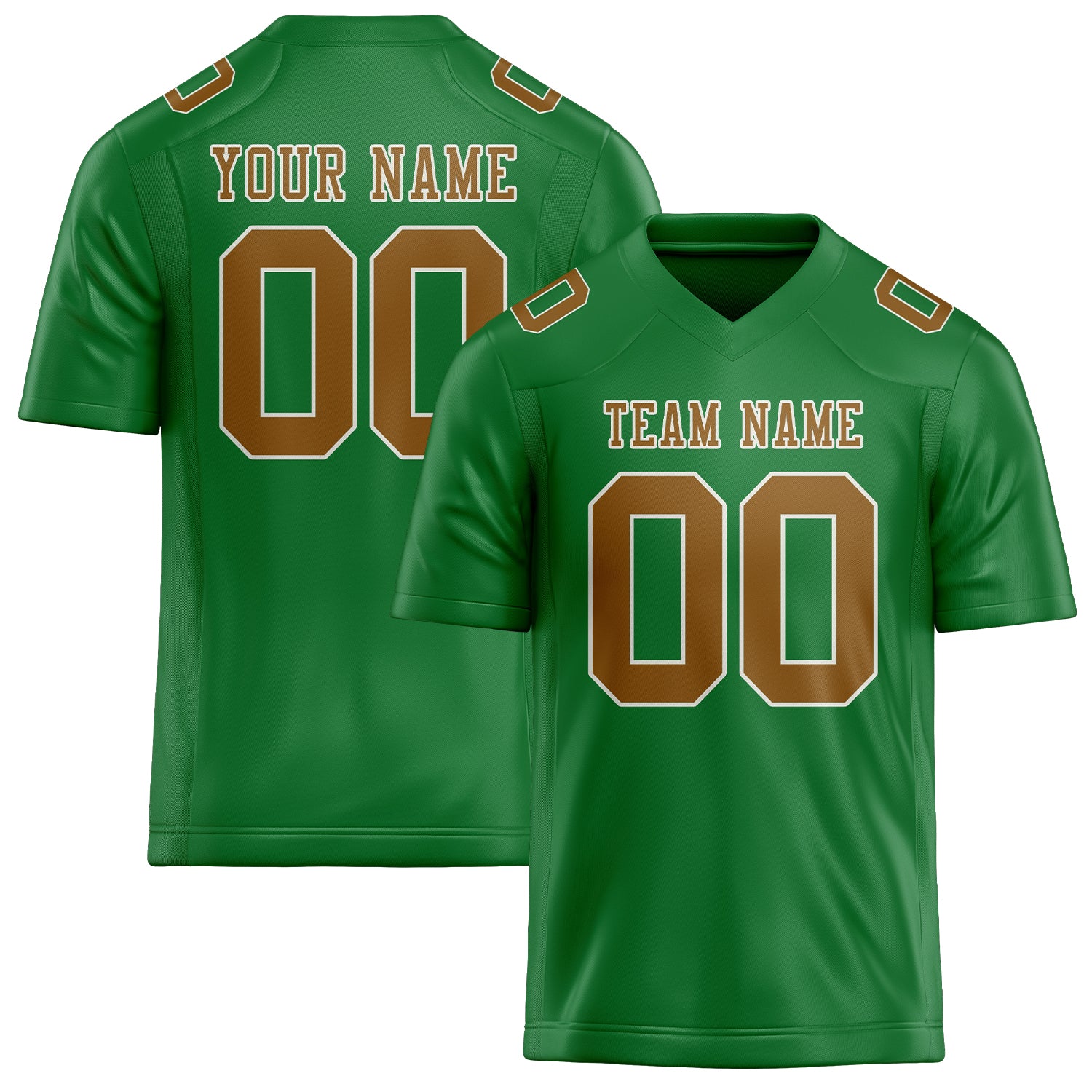 Maßgeschneidertes Professionelles Smaragdgrün Khaki Rugbytrikot