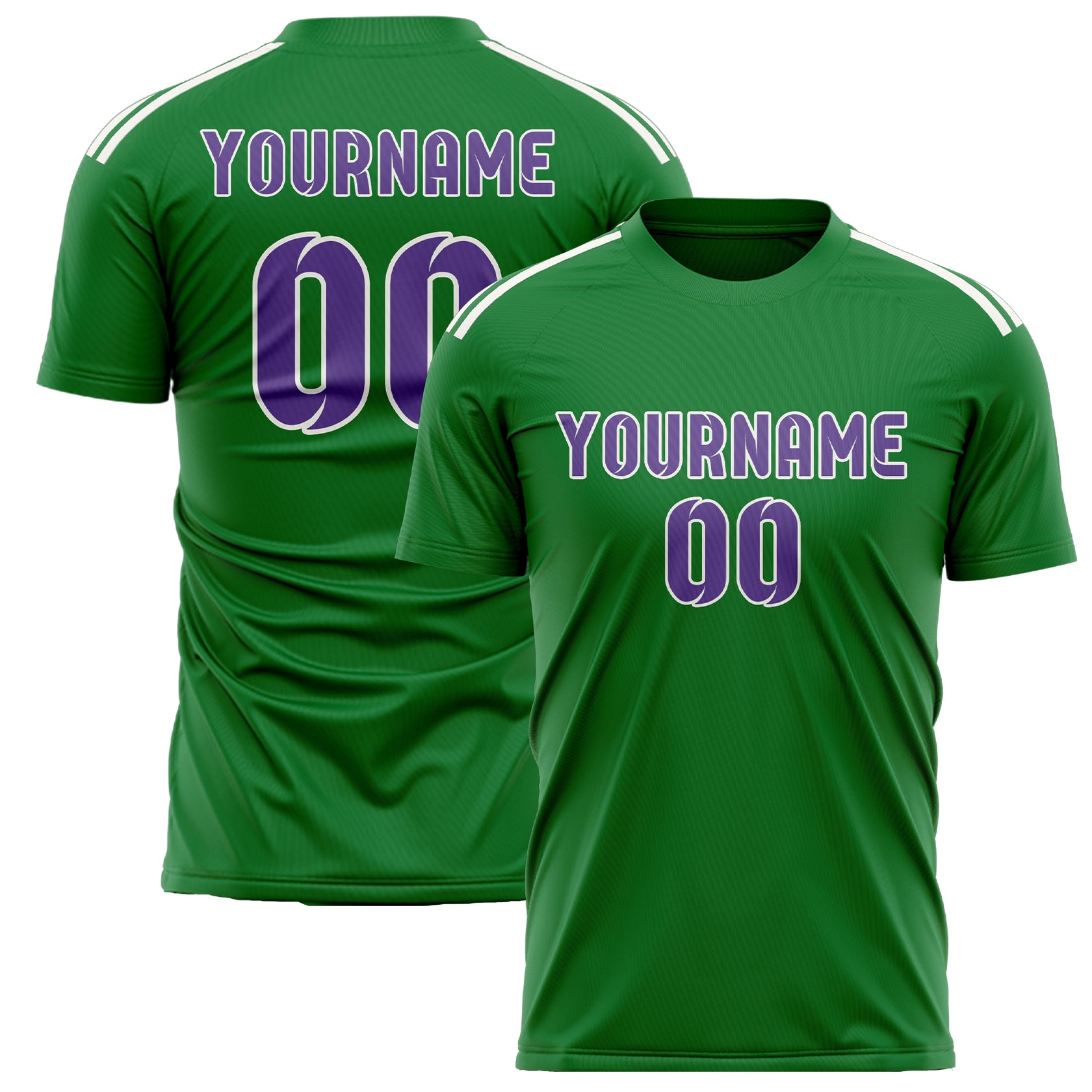 Benutzerdefiniertes Professionelles Smaragdgrün Lavendel Fußballtrikot
