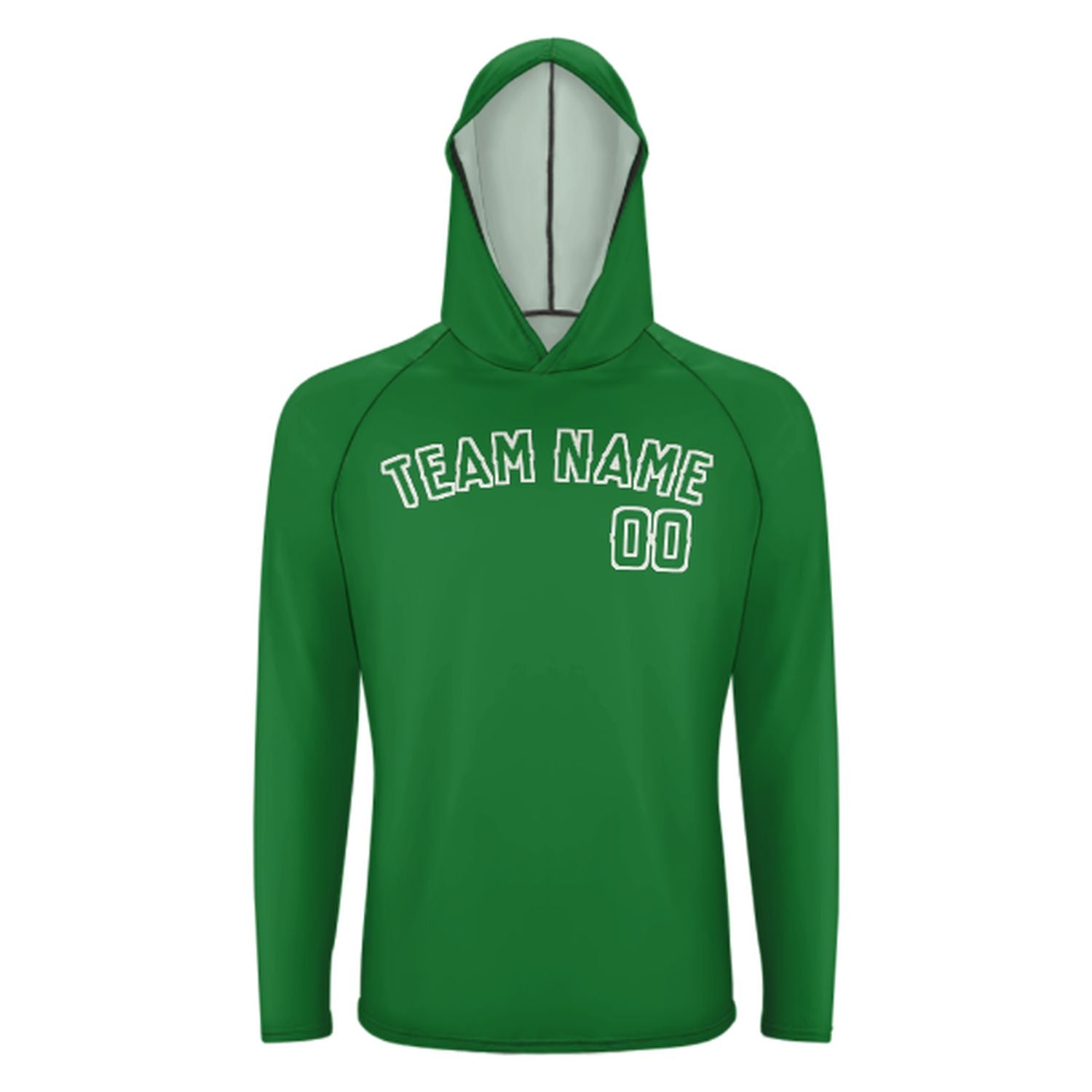 Maßgeschneidertes Smaragdgrün Smaragdgrün UV-Hoodie