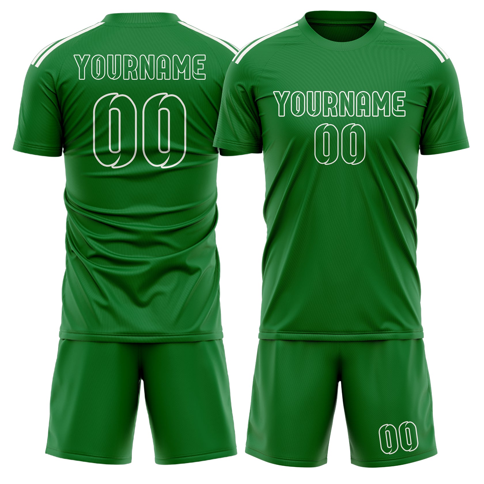 Maßgeschneidertes Professionelles Smaragdgrün Smaragdgrün Fußballtrikot-Set