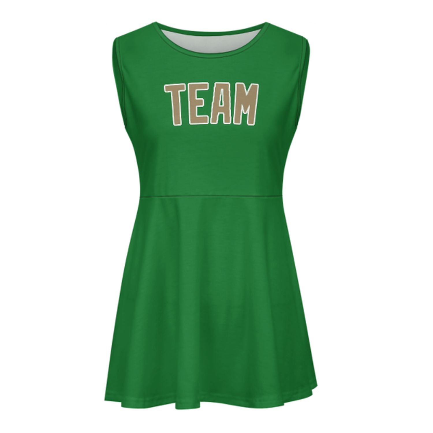 Maßgeschneidertes Smaragdgrün Hellkhaki Cheerleader-Kleid