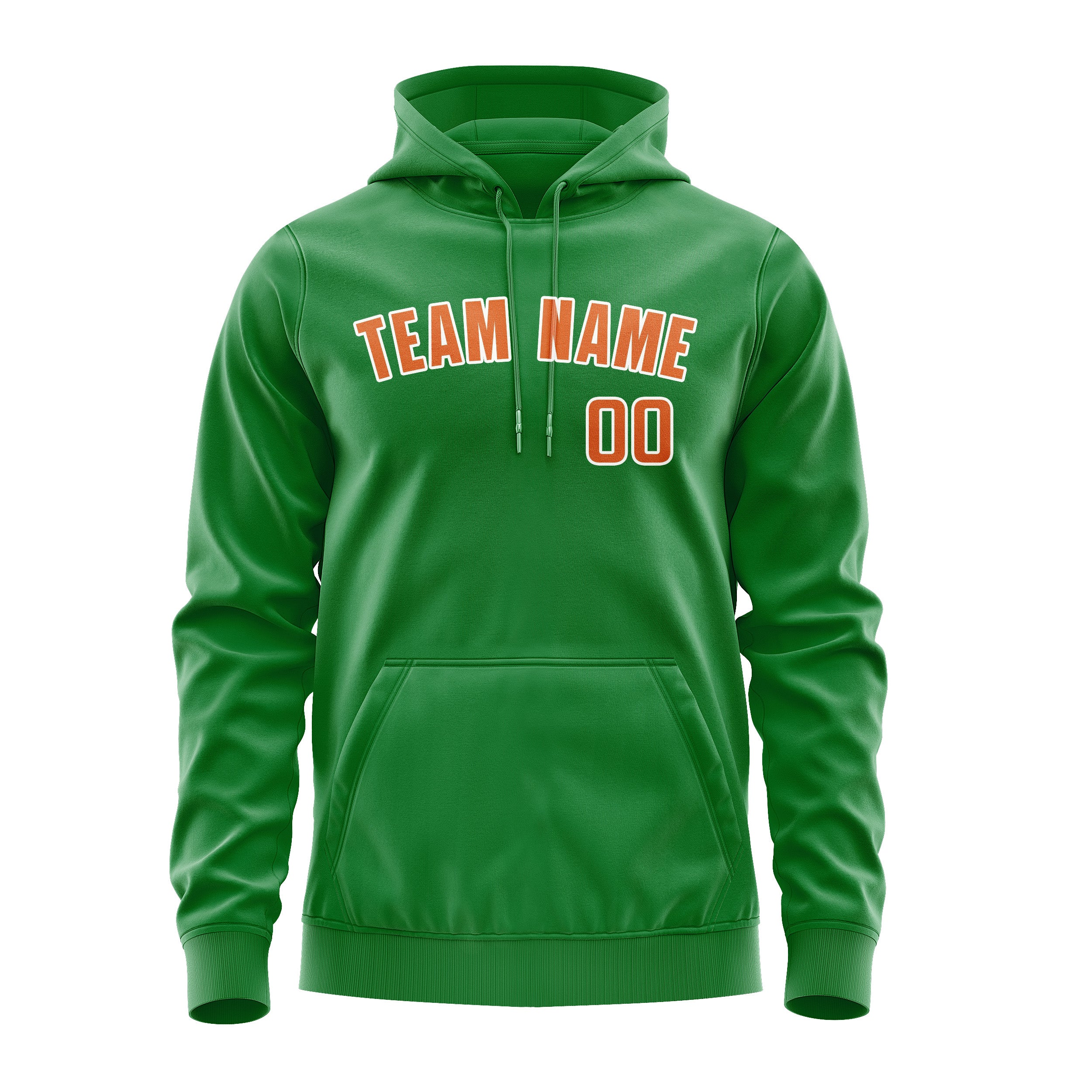 Maßgeschneidertes Smaragdgrün Orange Hoodie
