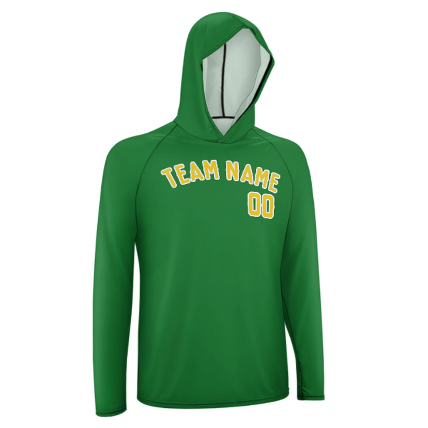 Maßgeschneidertes Smaragdgrün Gold UV-Hoodie