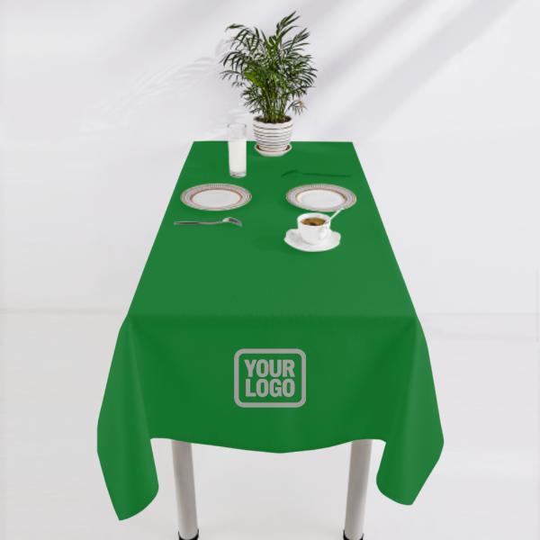 Tovaglia quadrata personalizzata verde smeraldo grigio scuro