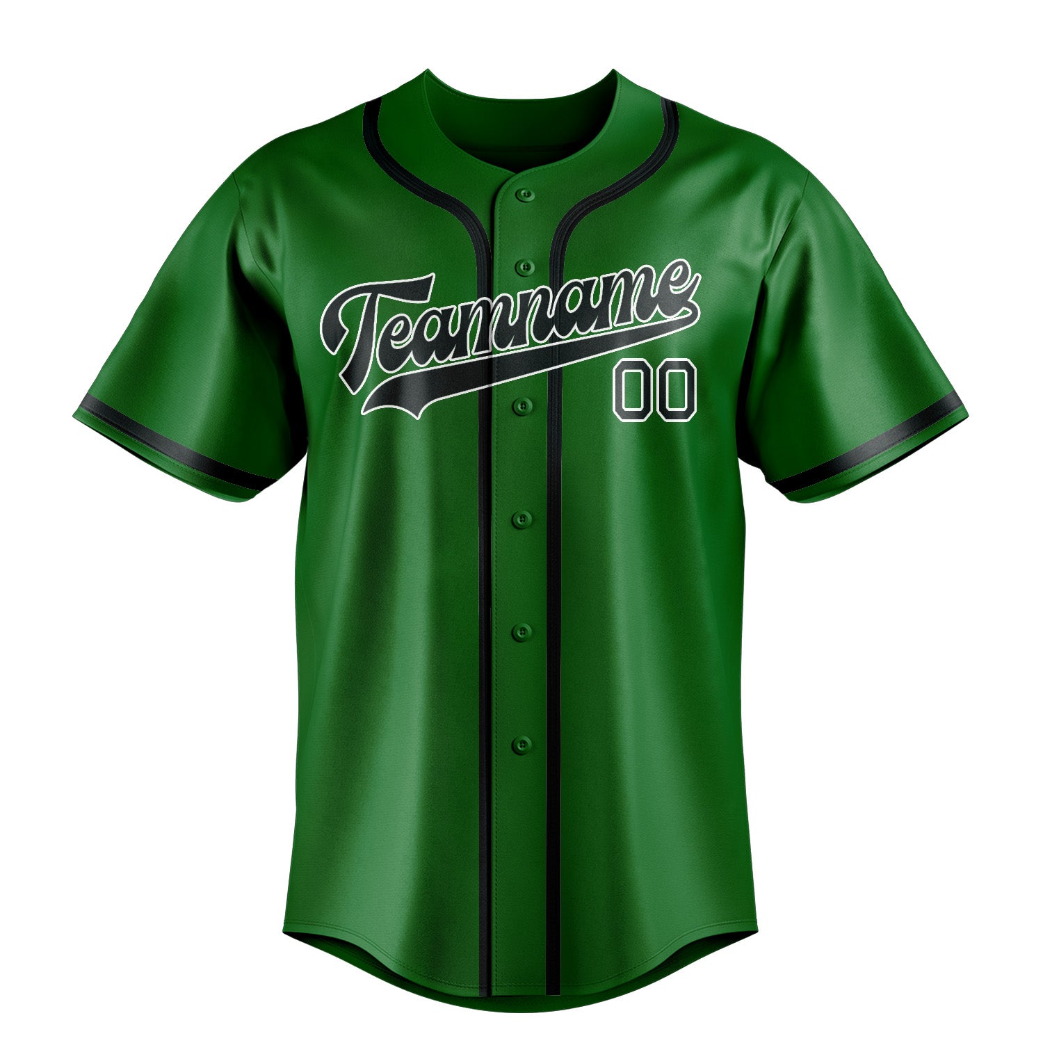 Benutzerdefiniertes Professionelles Smaragdgrün Dunkelgrau Baseballtrikot