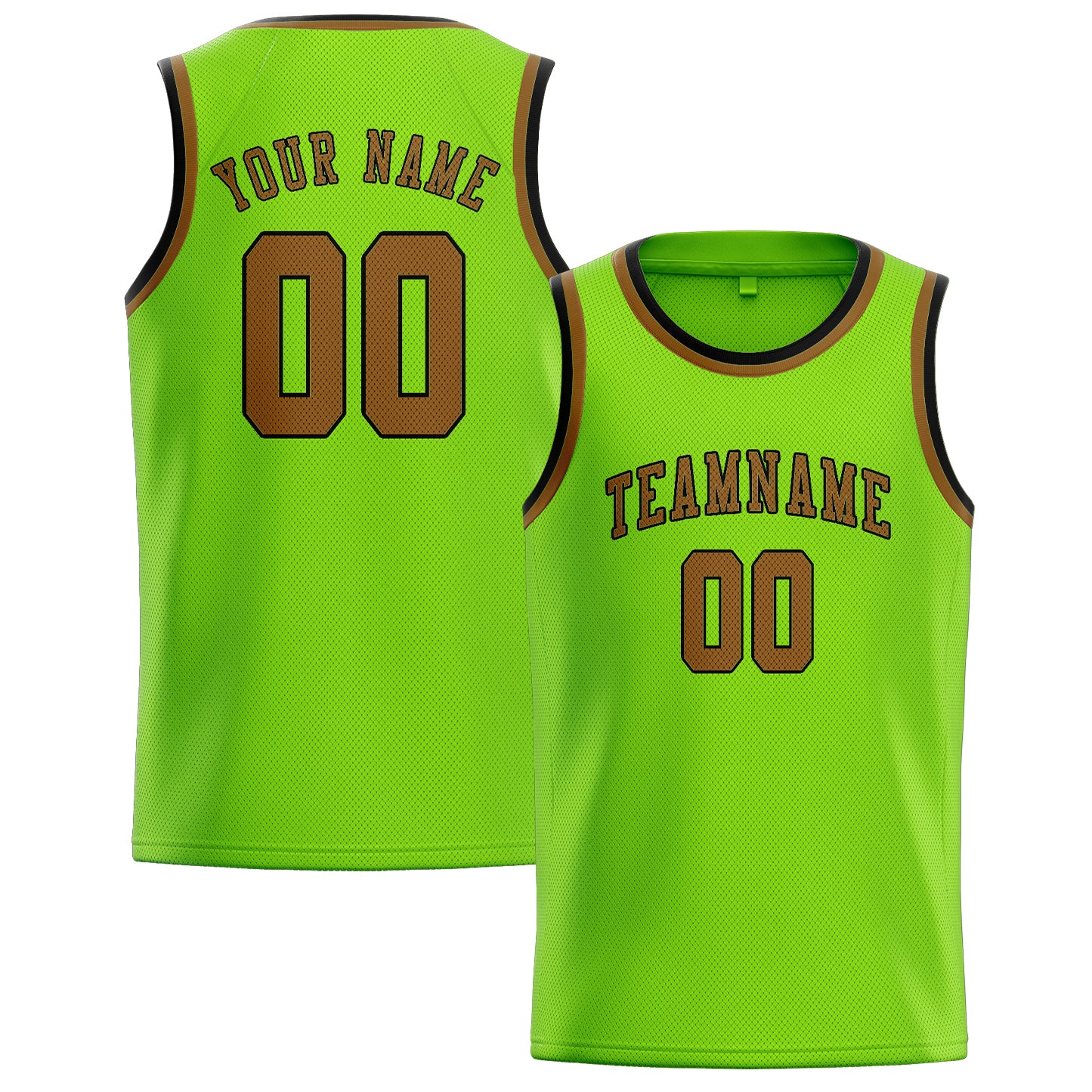 Benutzerdefiniertes Professionelles Smaragdgrün Khaki Basketballtrikot