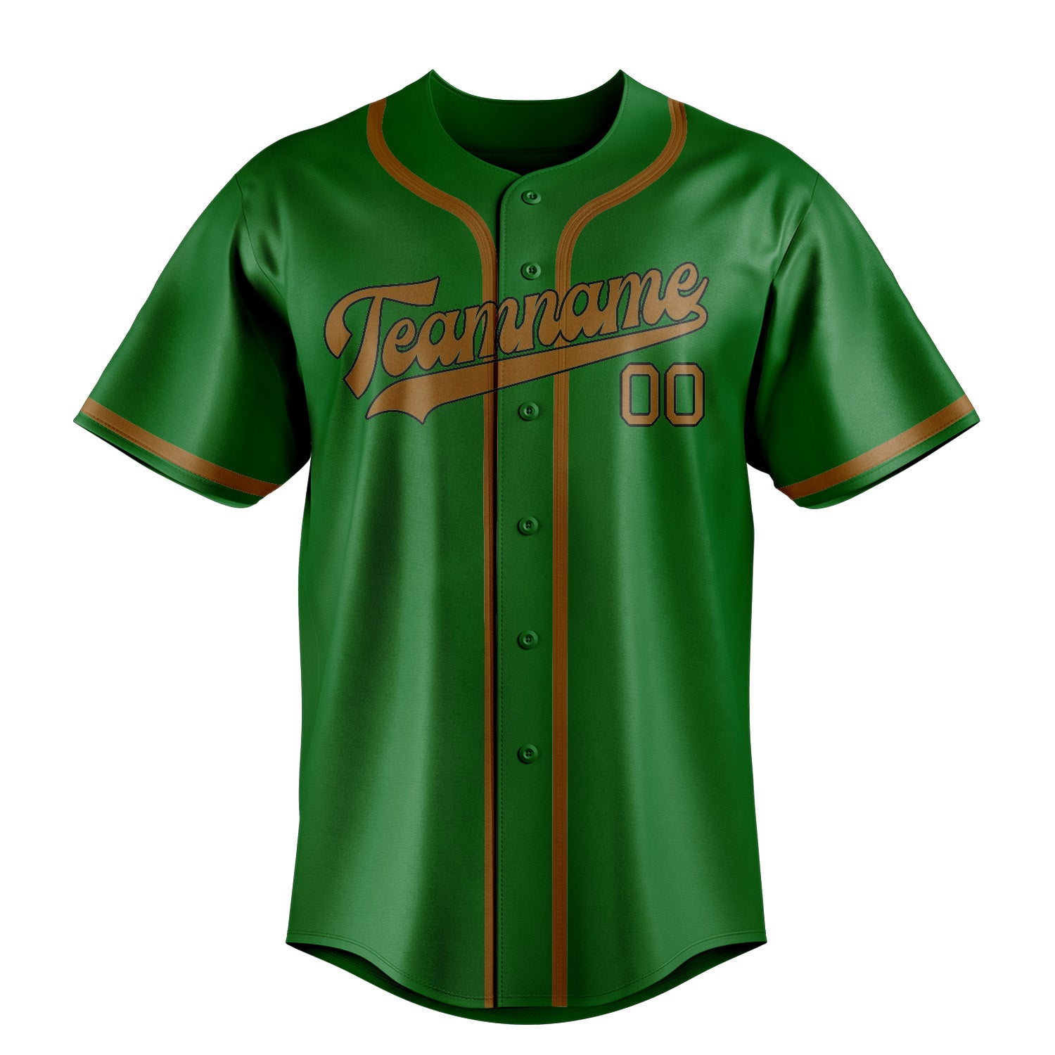 Benutzerdefiniertes Professionelles Smaragdgrün Khaki Baseballtrikot