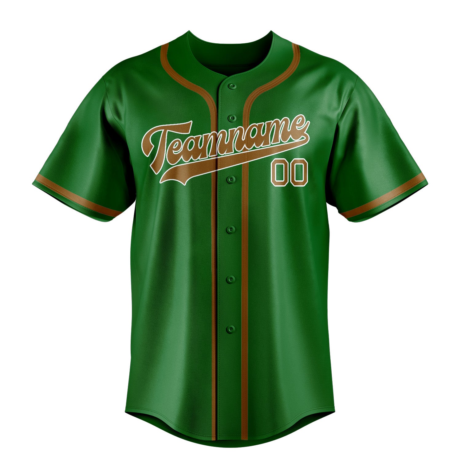 Benutzerdefiniertes Professionelles Smaragdgrün Khaki Baseballtrikot