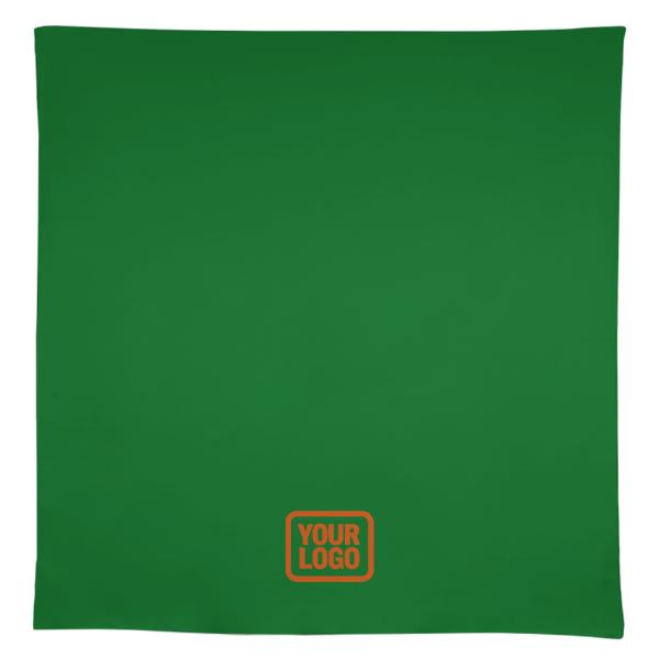 Tovaglia quadrata personalizzata color verde smeraldo e cachi