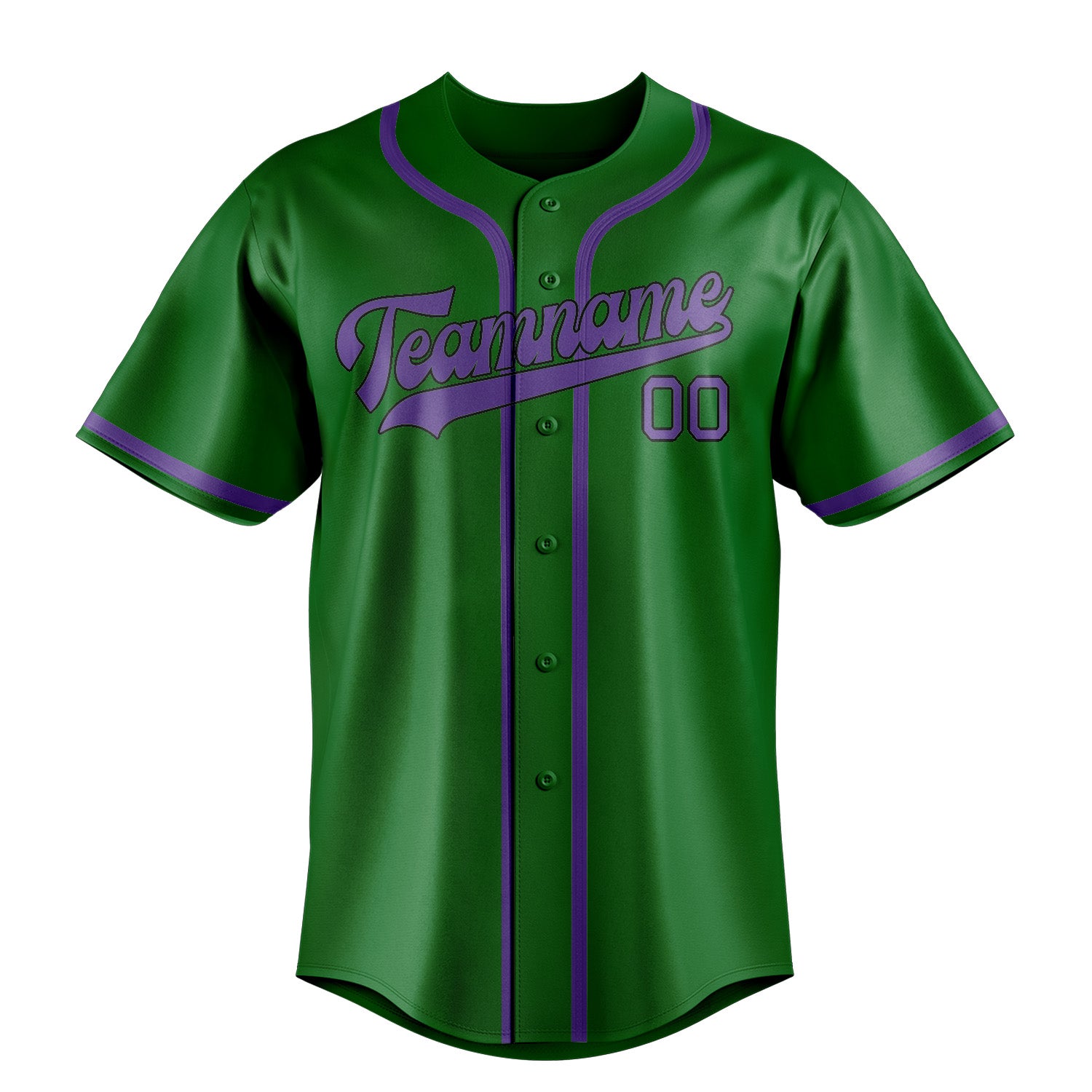 Benutzerdefiniertes Professionelles Smaragdgrün Lavendel Baseballtrikot