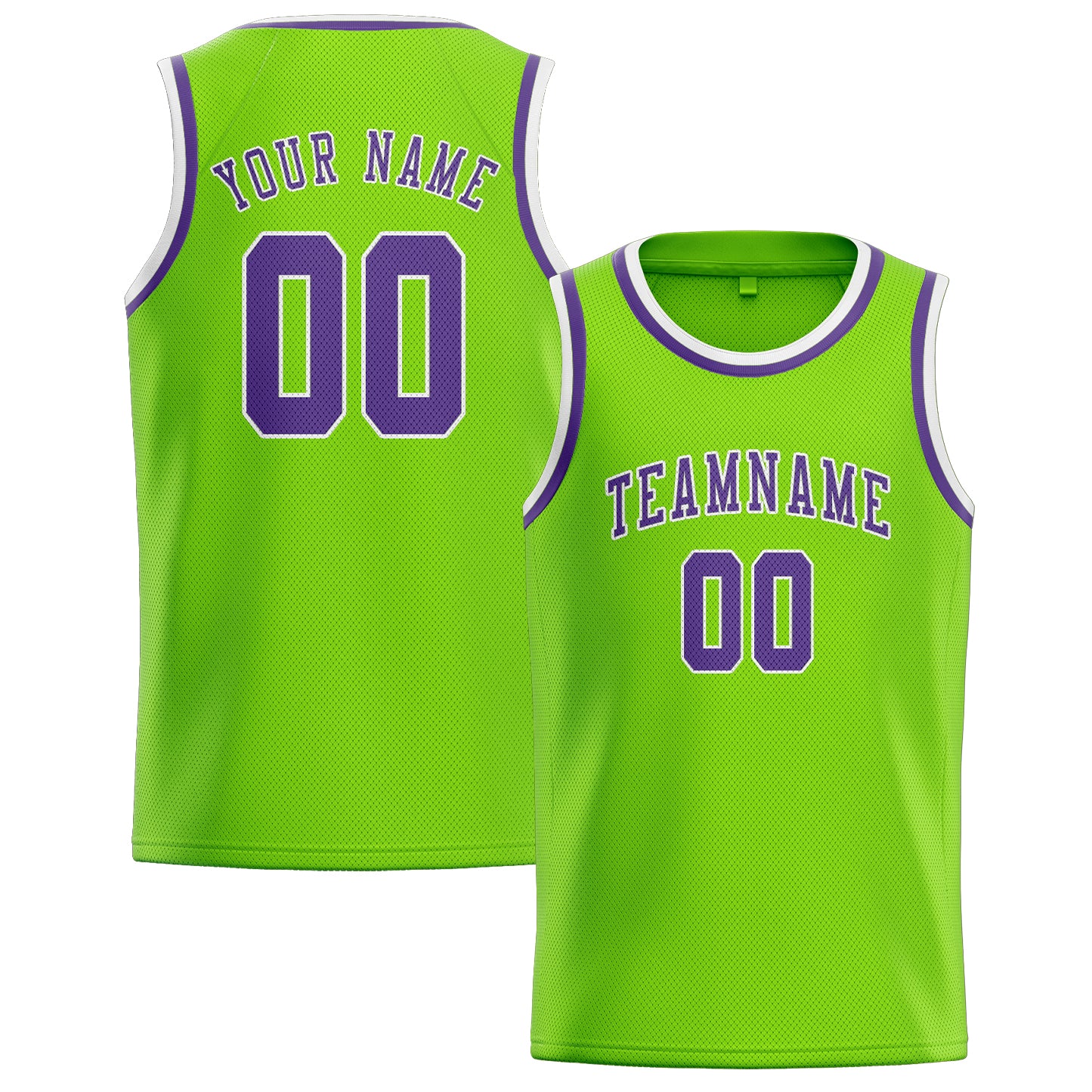 Benutzerdefiniertes Professionelles Smaragdgrün Lavendel Basketballtrikot