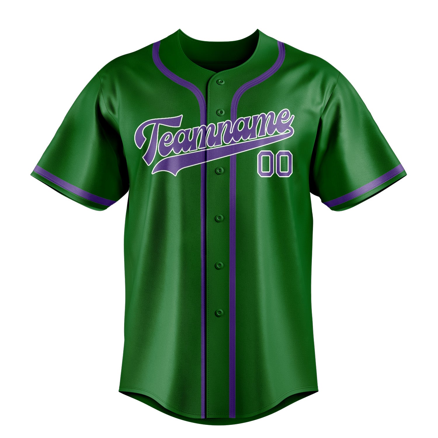 Benutzerdefiniertes Professionelles Smaragdgrün Lavendel Baseballtrikot