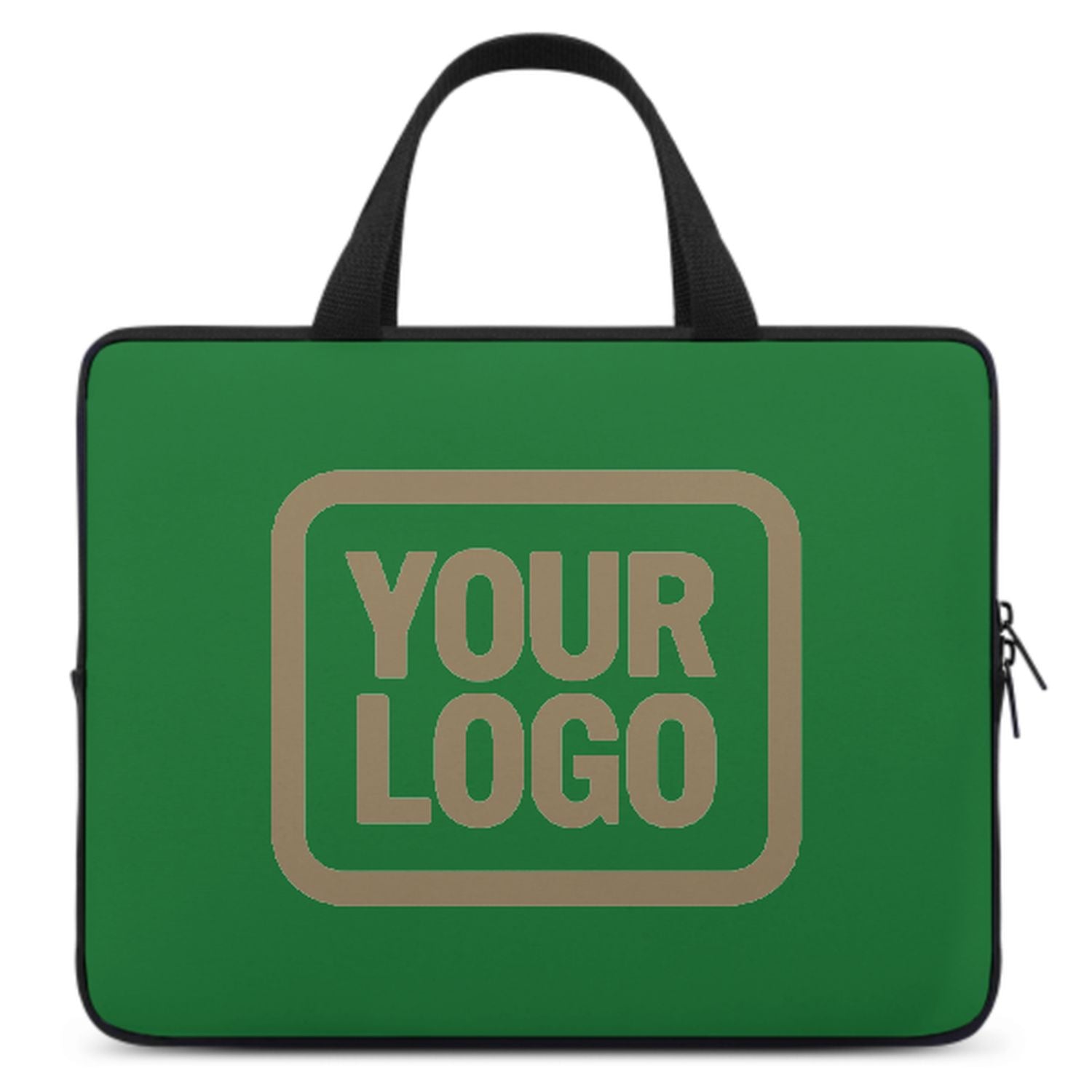 Maßgeschneidertes Smaragdgrün Light Khaki Laptop Tasche