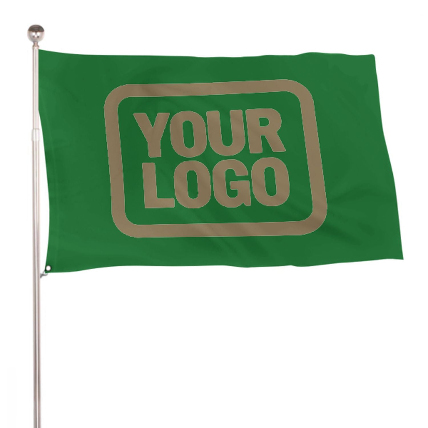 Maßgeschneidertes Smaragdgrün Hellkhaki Flagge