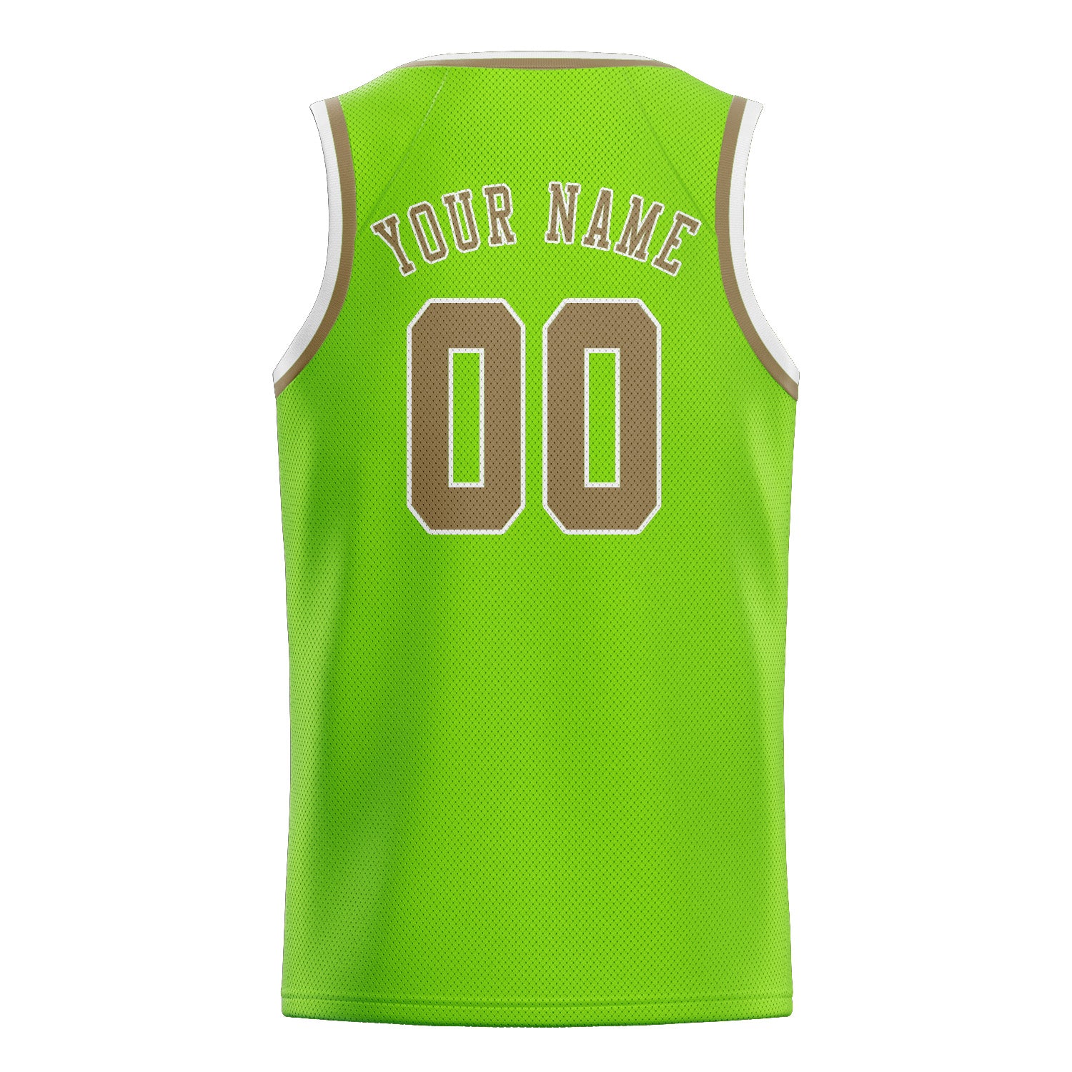 Benutzerdefiniertes Professionelles Smaragdgrün Hellkhaki Basketballtrikot