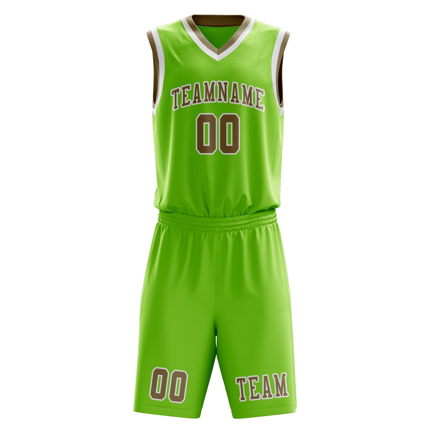 Benutzerdefiniertes Professionelles Smaragdgrün Weiß Basketballtrikot-Set
