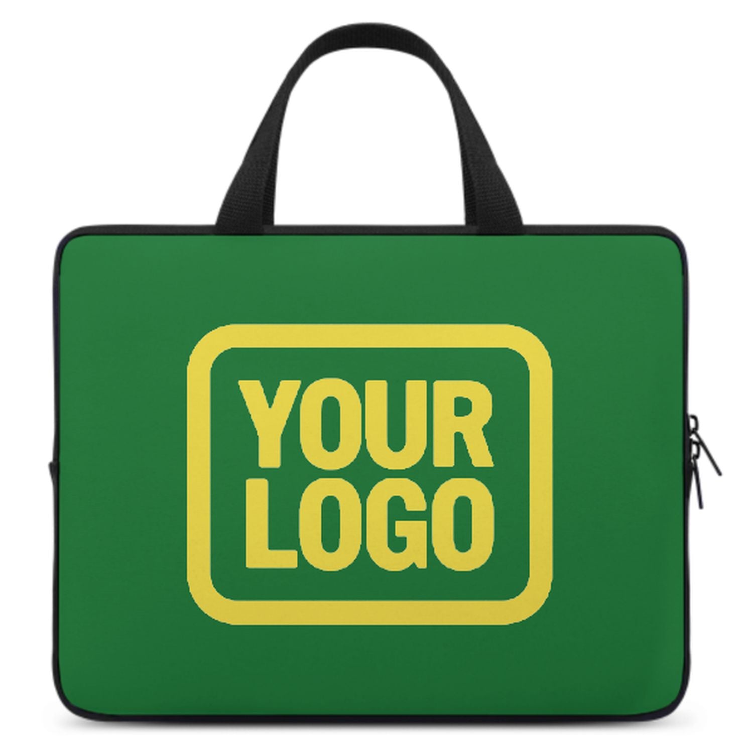 Maßgeschneidertes Smaragdgrün Light Yellow Laptop Tasche