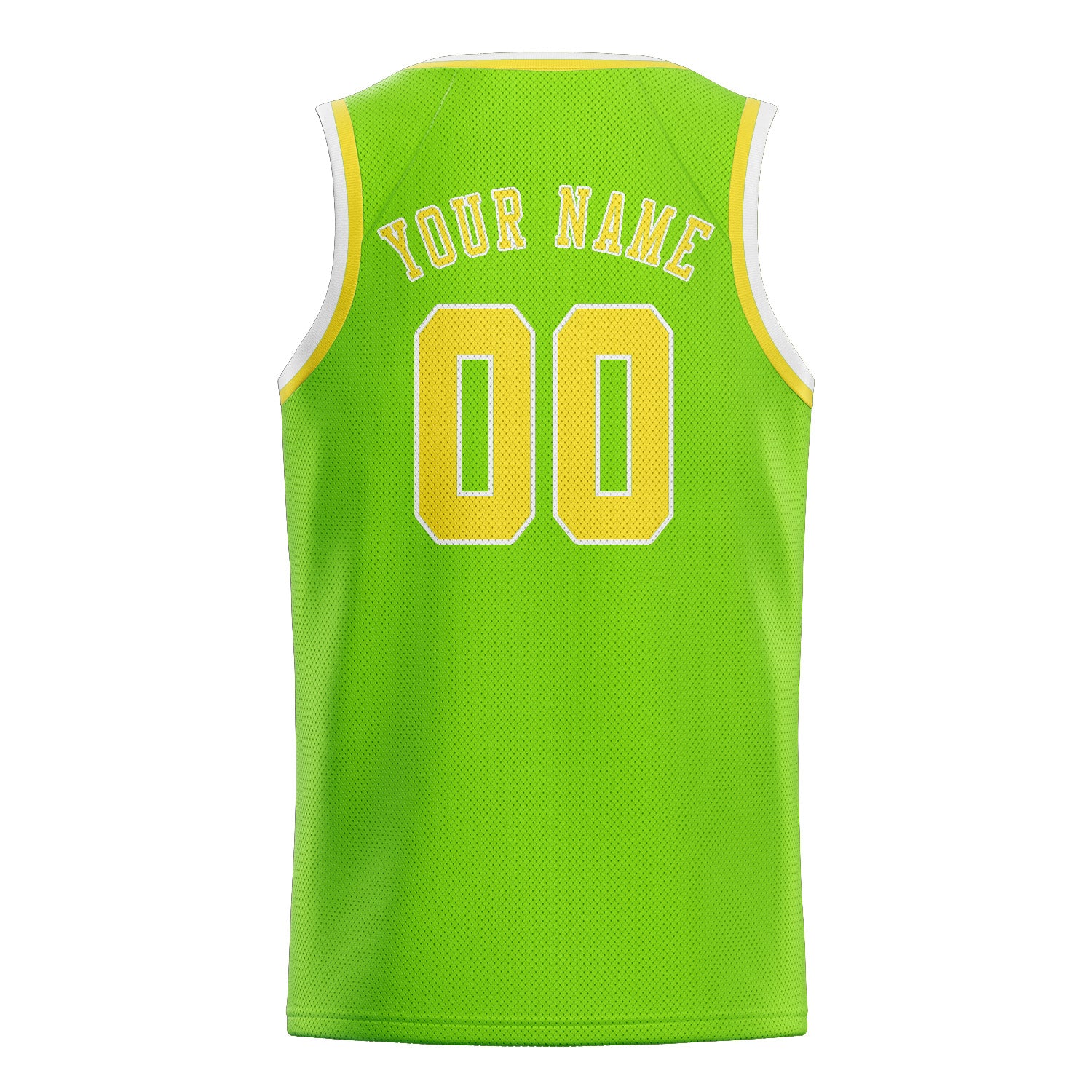Benutzerdefiniertes Professionelles Smaragdgrün Blassgelb Basketballtrikot