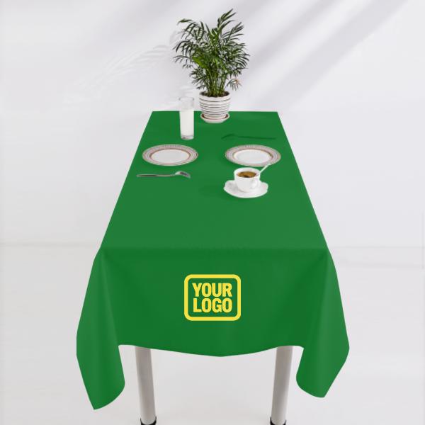Tovaglia quadrata personalizzata verde smeraldo pallido giallo
