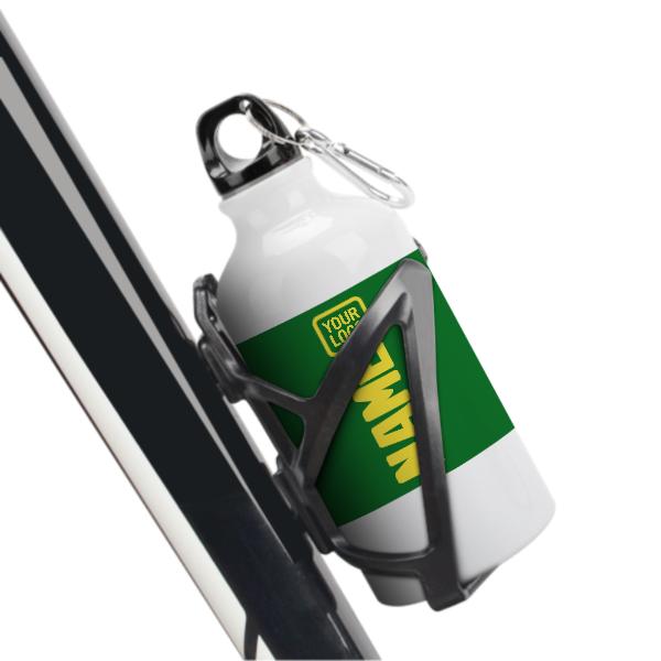 Maßgeschneidertes Smaragdgrün Blassgelb Sportflasche