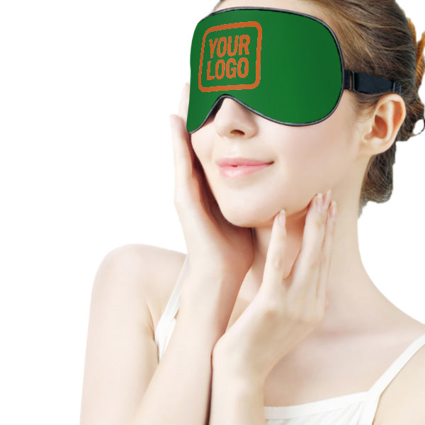 Maßgeschneidertes Smaragdgrün Orange Schlafmaske