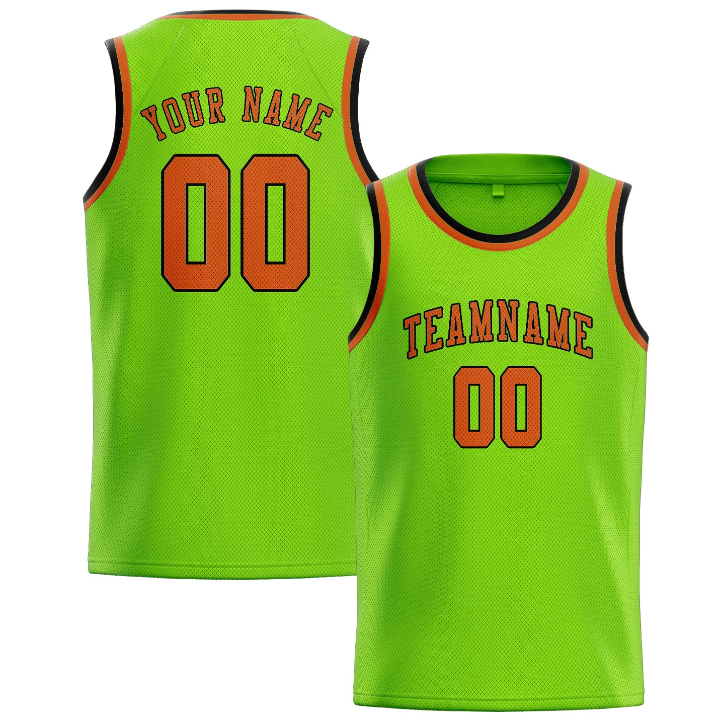 Benutzerdefiniertes Professionelles Smaragdgrün Orange Basketballtrikot