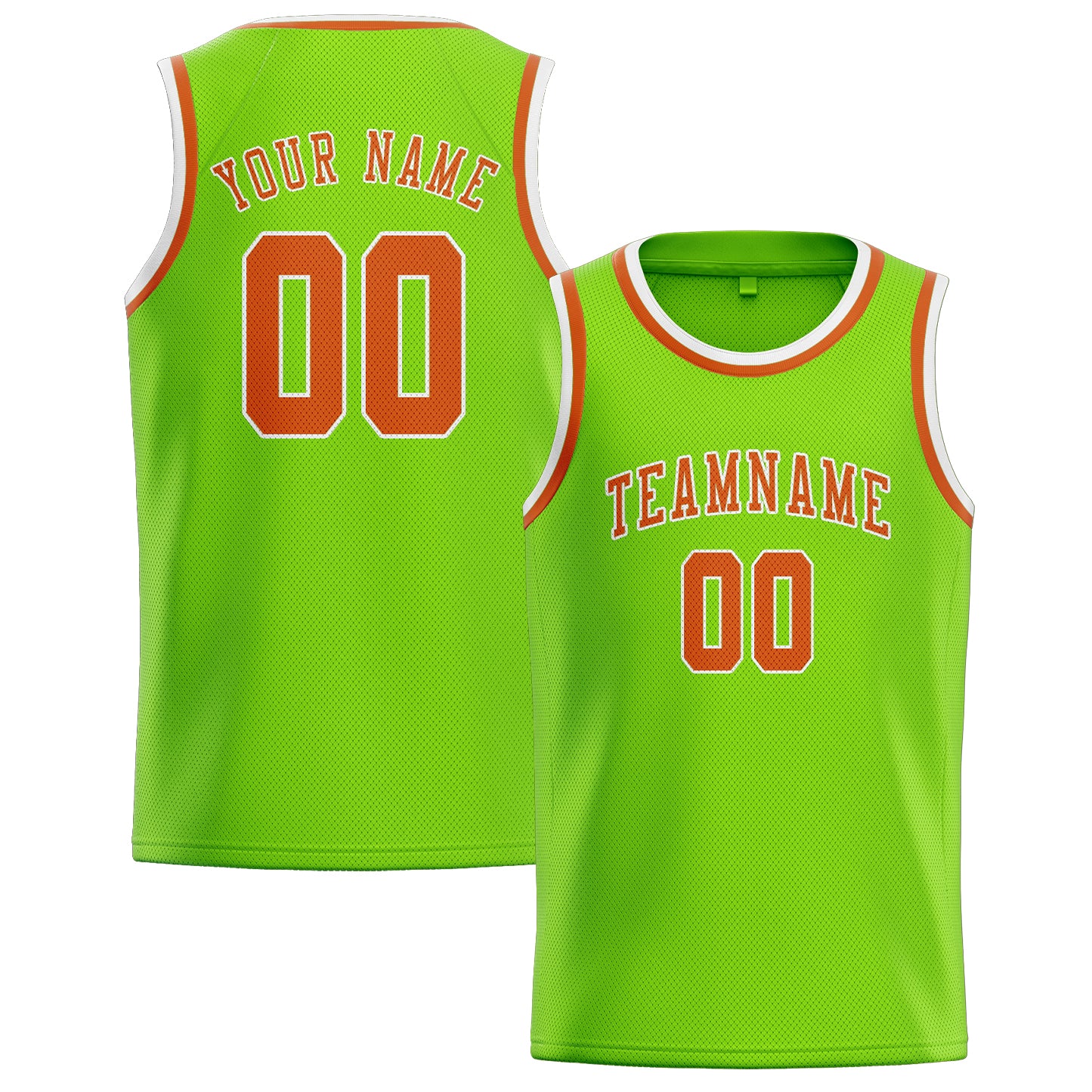 Benutzerdefiniertes Professionelles Smaragdgrün Orange Basketballtrikot