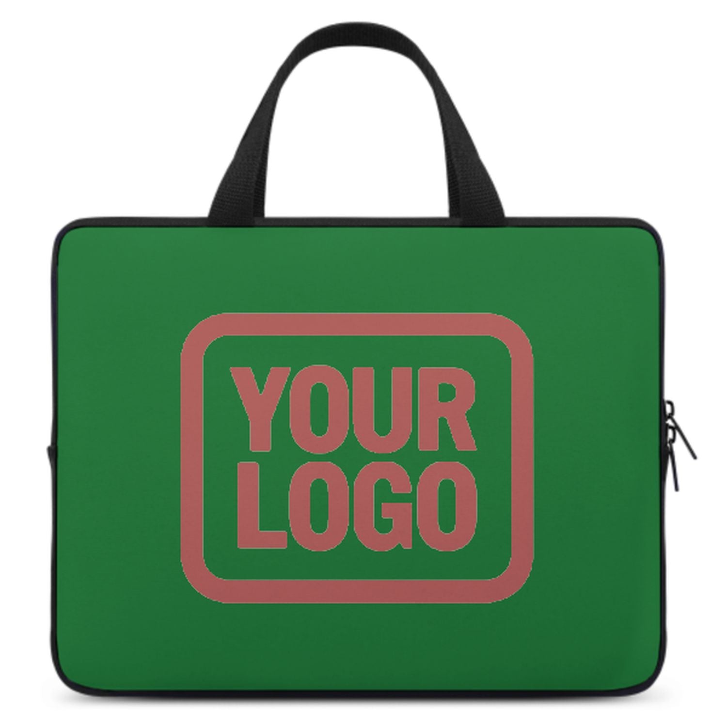 Maßgeschneidertes Smaragdgrün Copper Rose Laptop Tasche